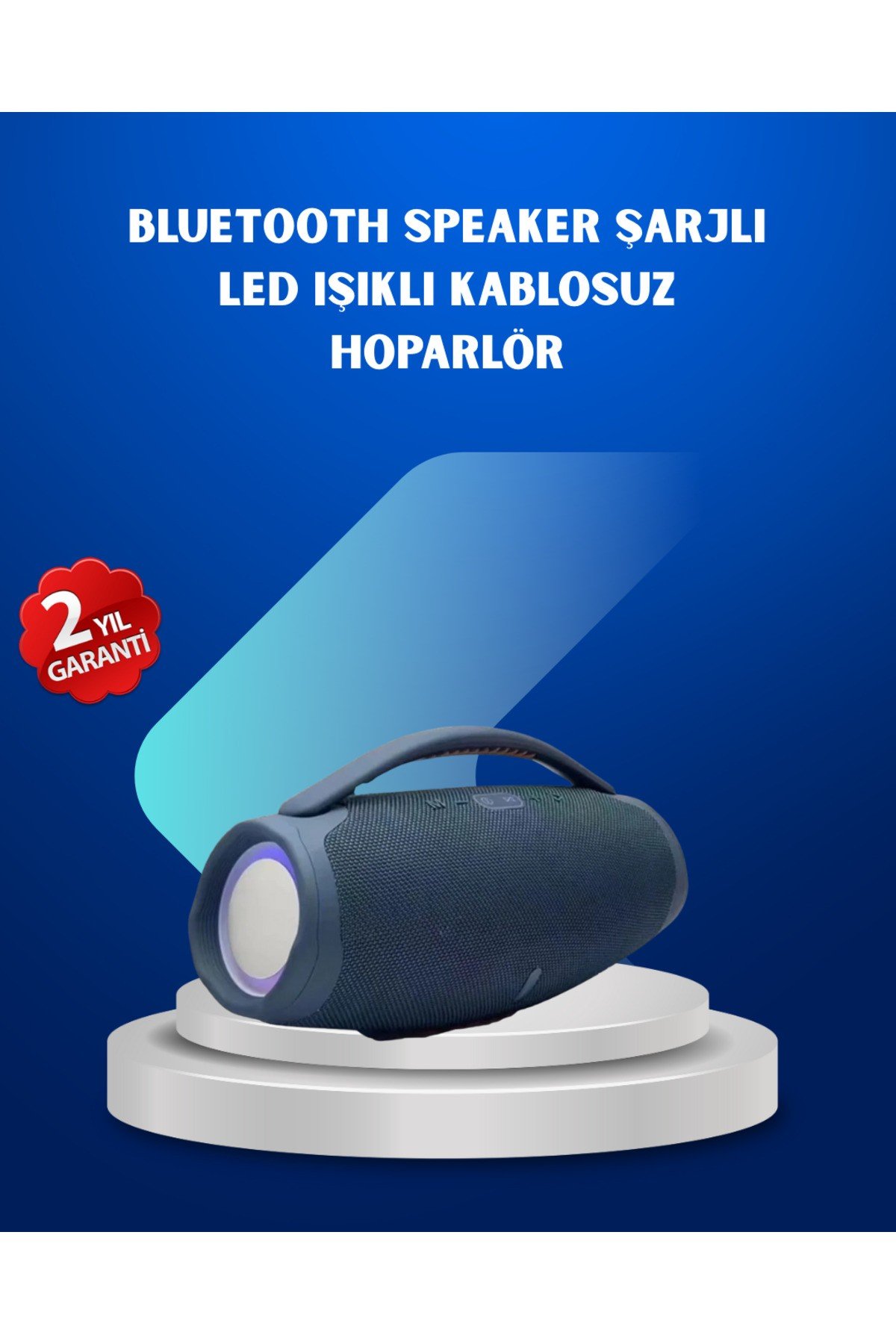 IPX5 Su Geçirmez Taşınabilir Bluetooth Hoparlör Renkli Işıklı