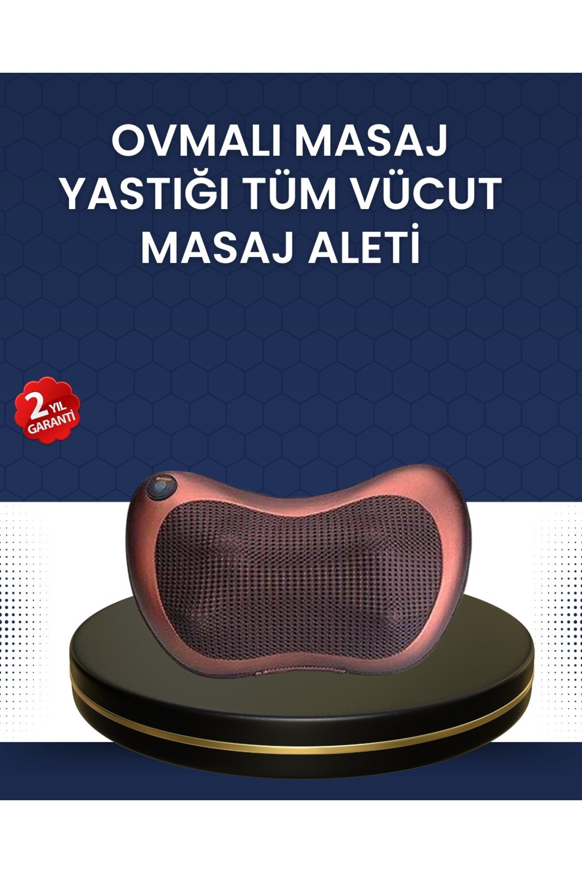 Isıtma Özellikli Derin Yoğurma Masaj Yastığı Priz & Çakmak Girişli