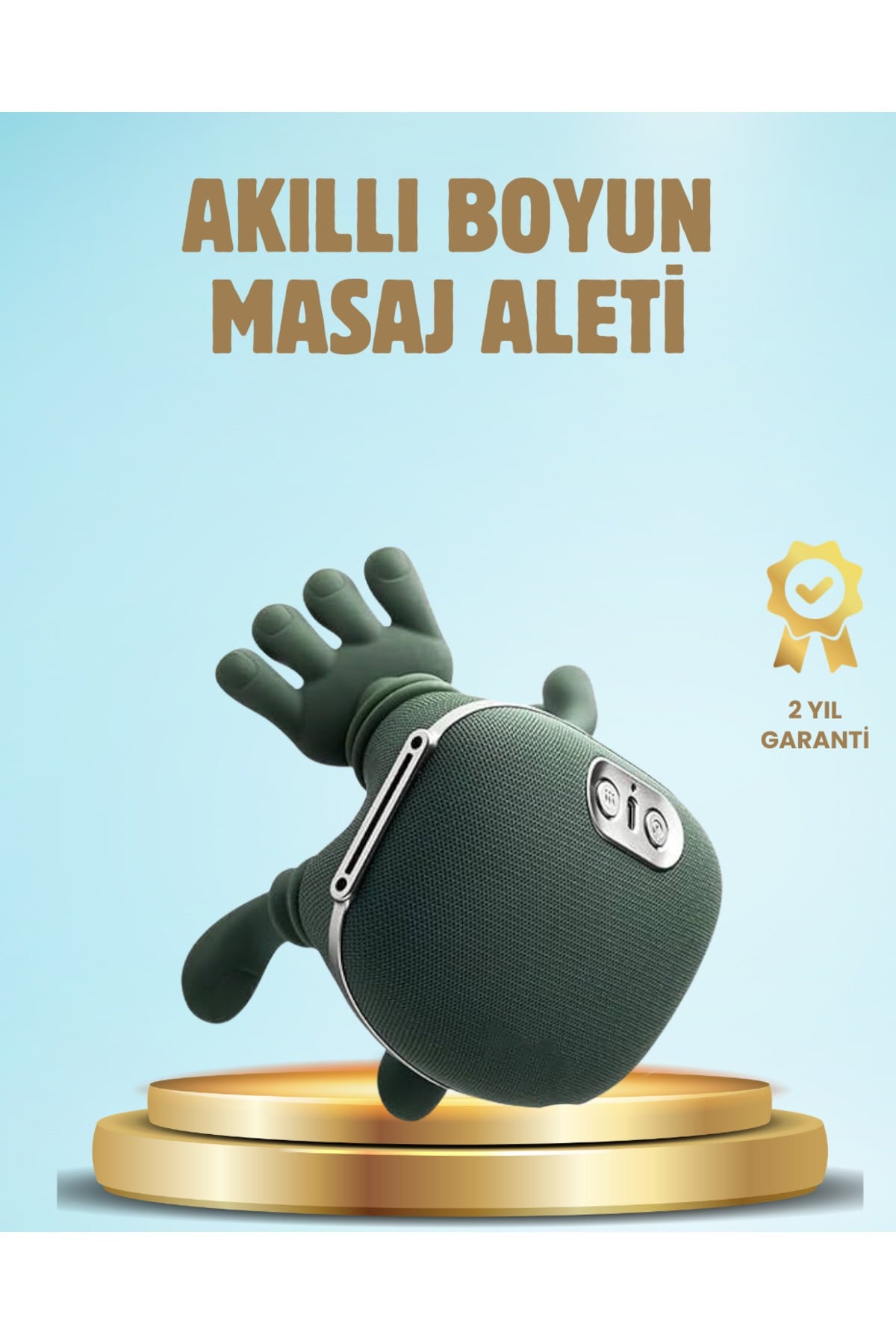 Isıtmalı Boyun ve Omuz Masaj Aleti Kablosuz Rahatlatıcı