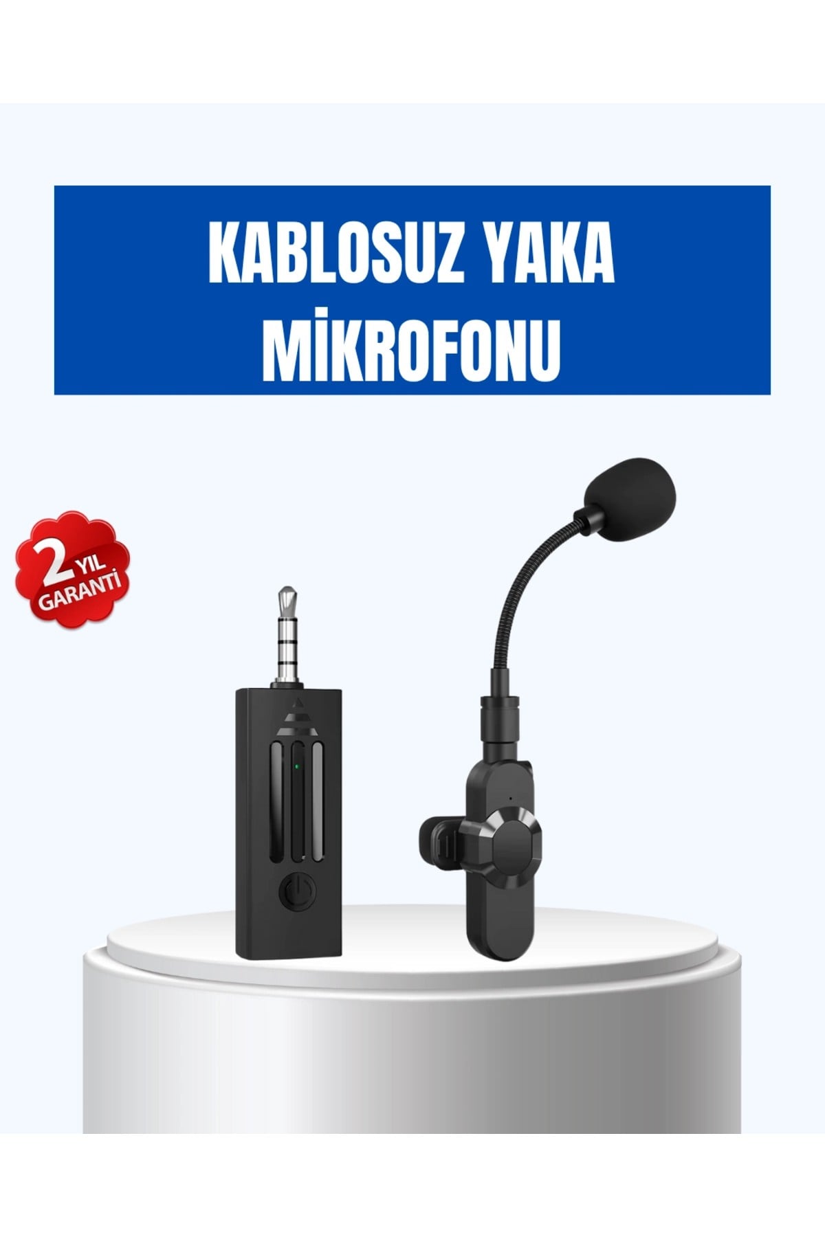 Kablosuz 2.4 GHz Yaka Mikrofonu – 60 m Menzilli, Gürültü Azaltıcı, Şarjlı ve Taşınabilir