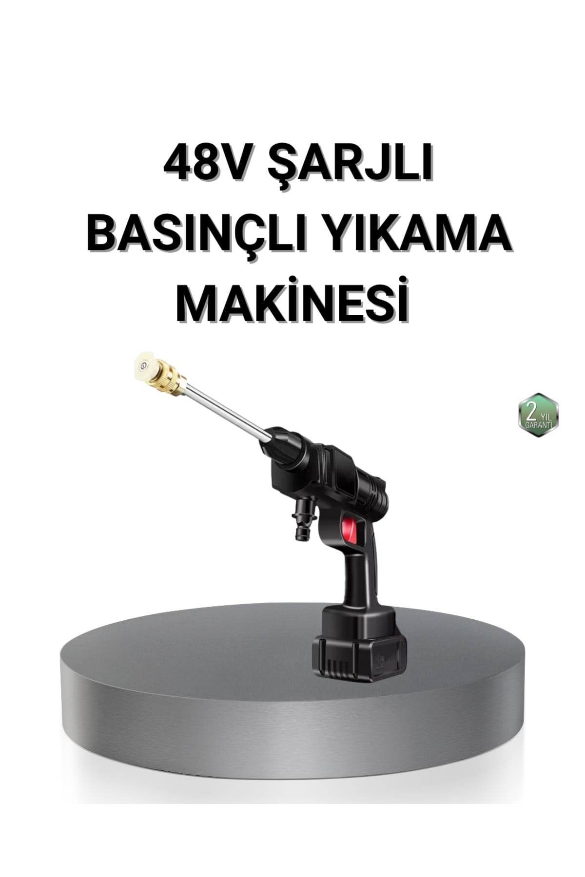 Kablosuz Basınçlı Yıkama Makinesi – 48V Güçlü Motor, 2 Pil ve Köpük Hazneli
