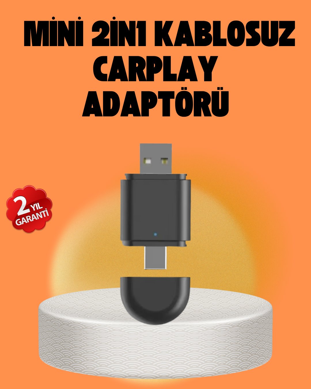 Kablosuz CarPlay ve Android Auto Dönüştürücü – USB-A & Type-C Girişli Akıllı Adaptör