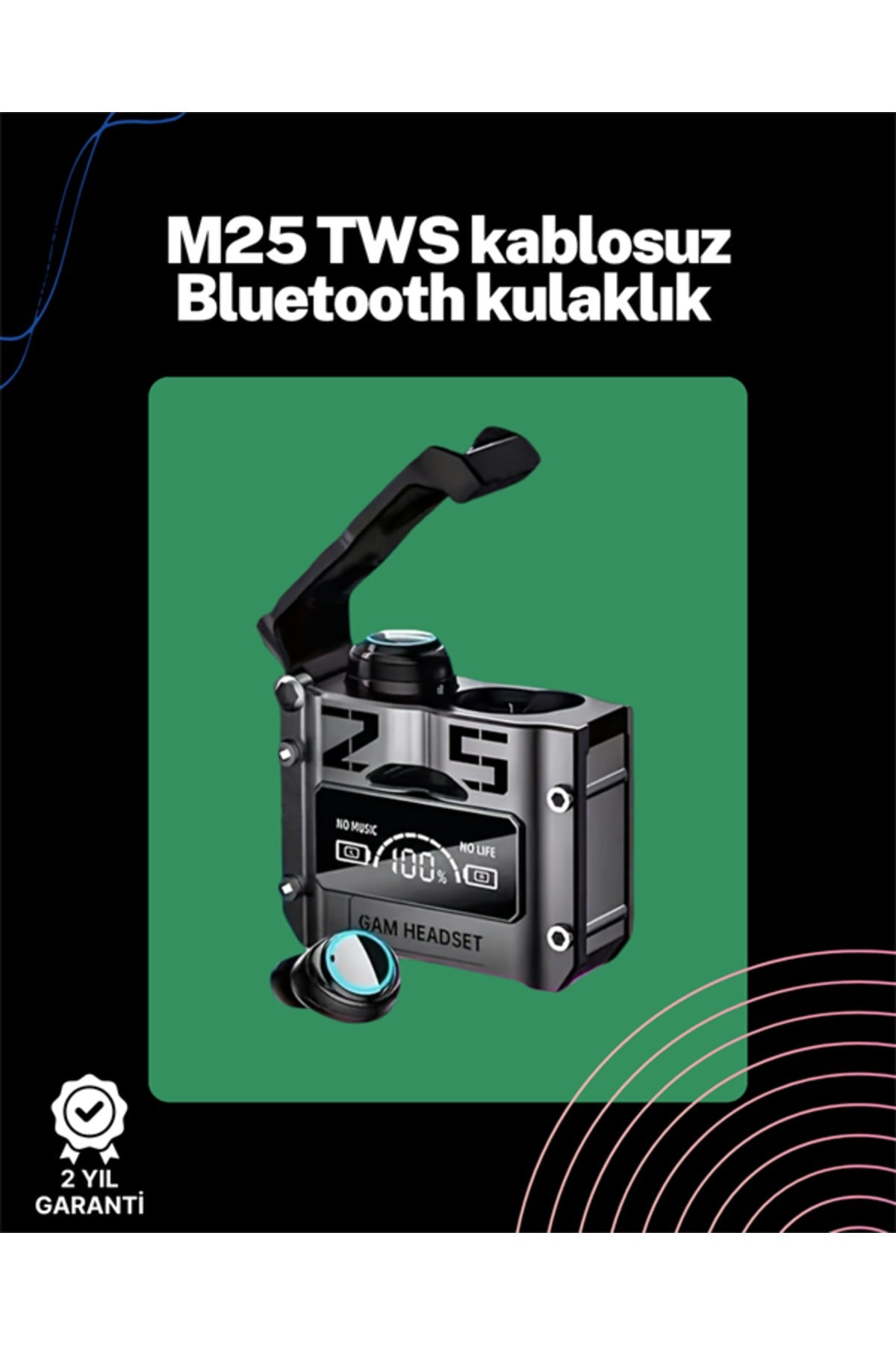 Kablosuz Kulak İçi Kulaklık | Gecikmesiz Oyun Modu | IOS ve Android Uyumlu