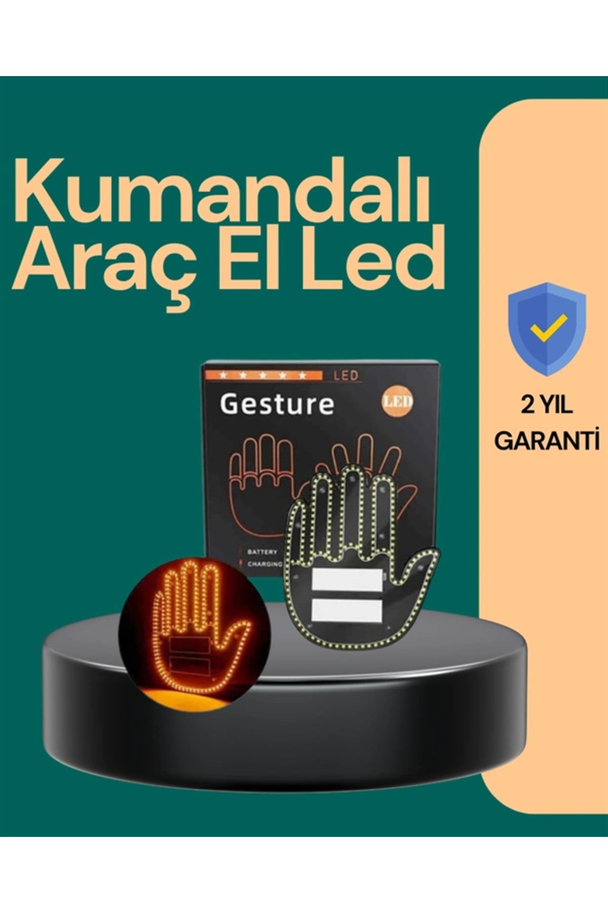 Kablosuz Kumandalı LED Jest Işığı – 3 Modlu Araba Arkası Mesaj Işığı, 203 LED ile Yüksek Parlaklık