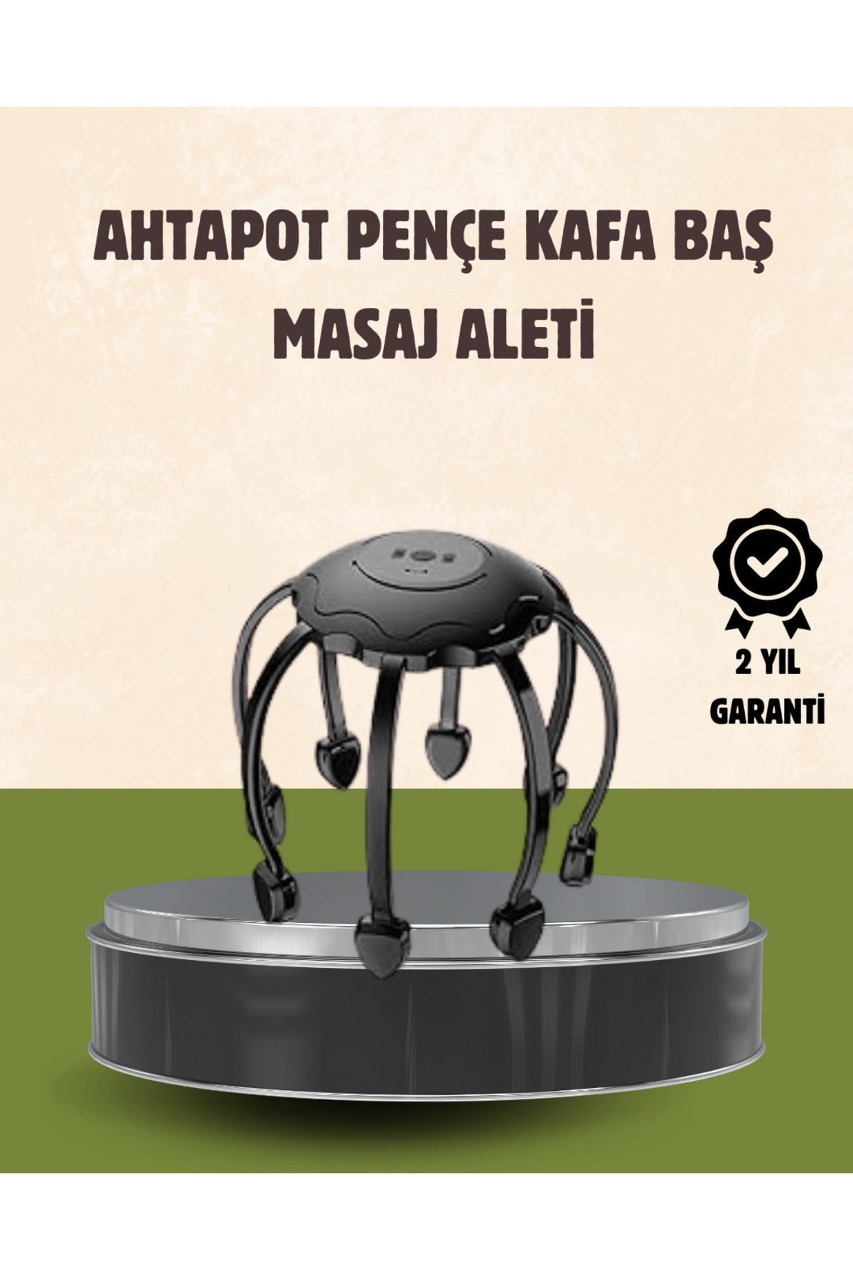 Kafa Masaj Cihazı 8 Motorlu 360 Derece Tam Kapsamlı Rahatlatıcı Masaj