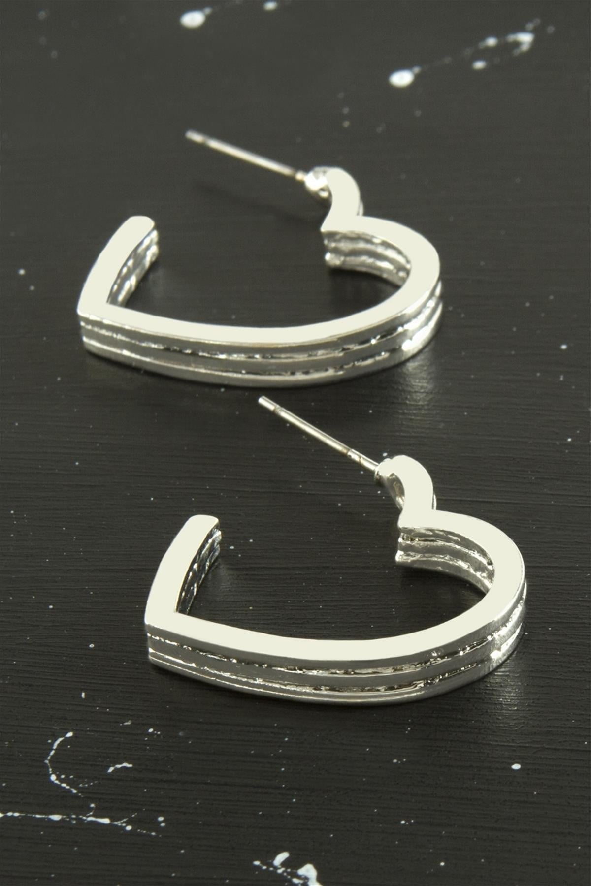 Kalp Trend Metal Küpe