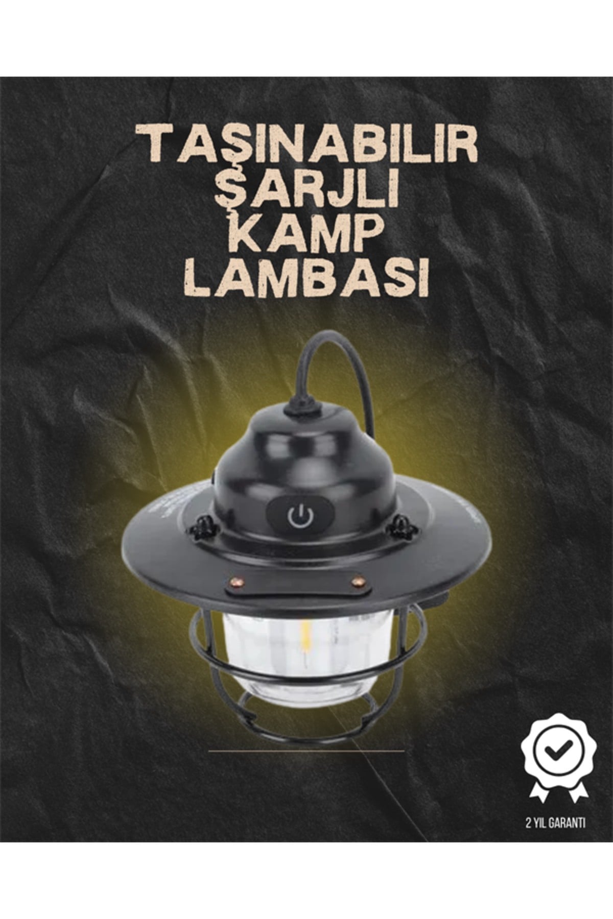 Kamp ve Bahçe İçin Retro LED Fener – Sıcak Işık, Uzun Ömürlü Batarya