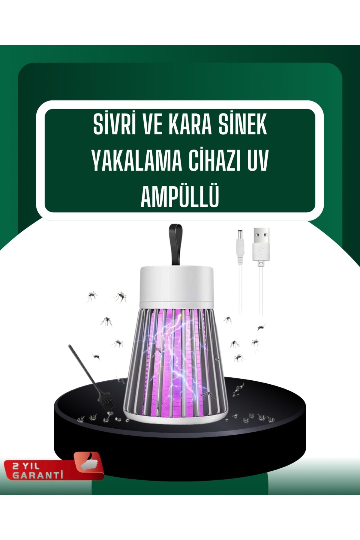 Kamp ve Bahçe İçin Şarjlı Böcek Kovucu Lamba