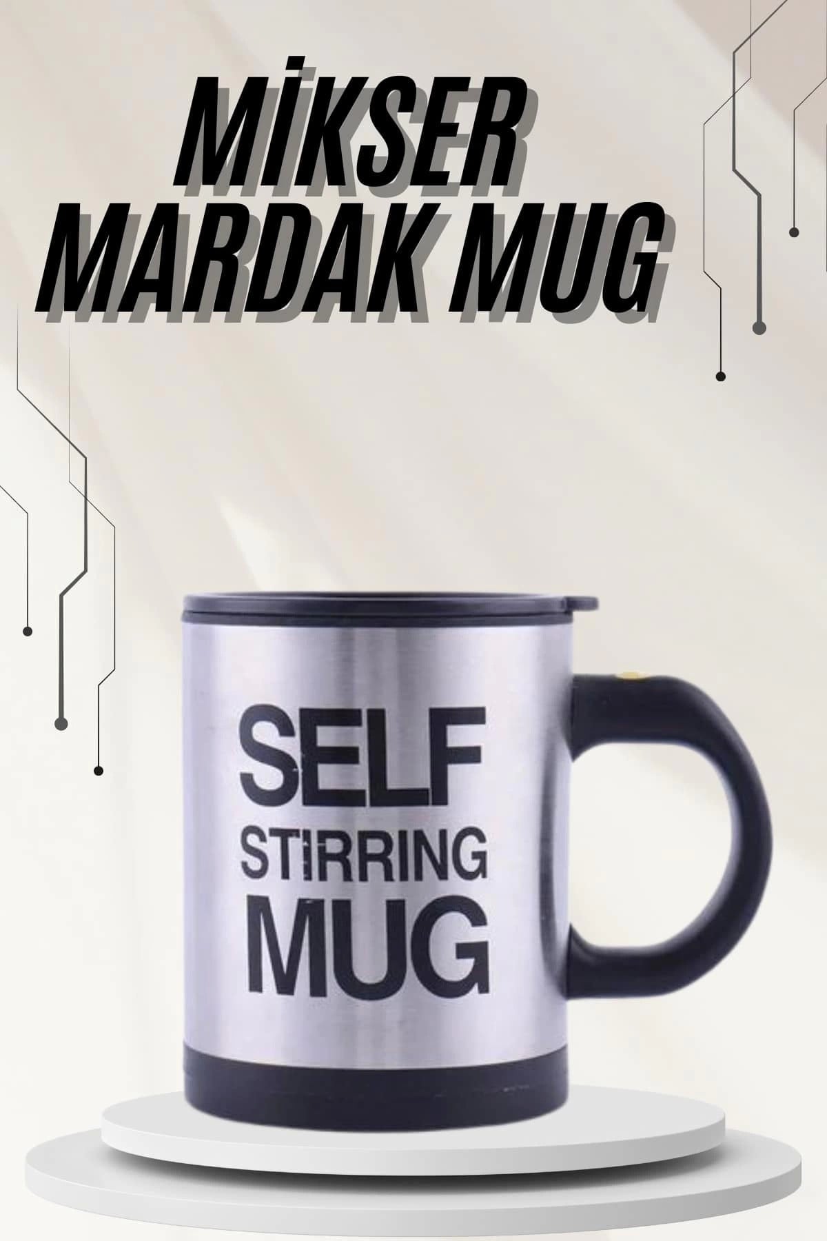 Karıştırıcı Özellikli Mikser Kupa Bardak Termos Bardak