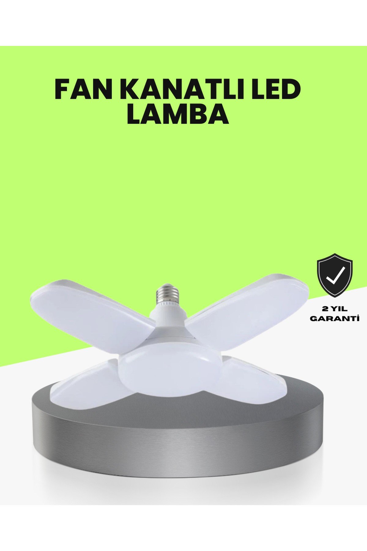 Katlanabilir 4 Kollu LED Ampül 60 Watt 6000 Lumen Beyaz Işık
