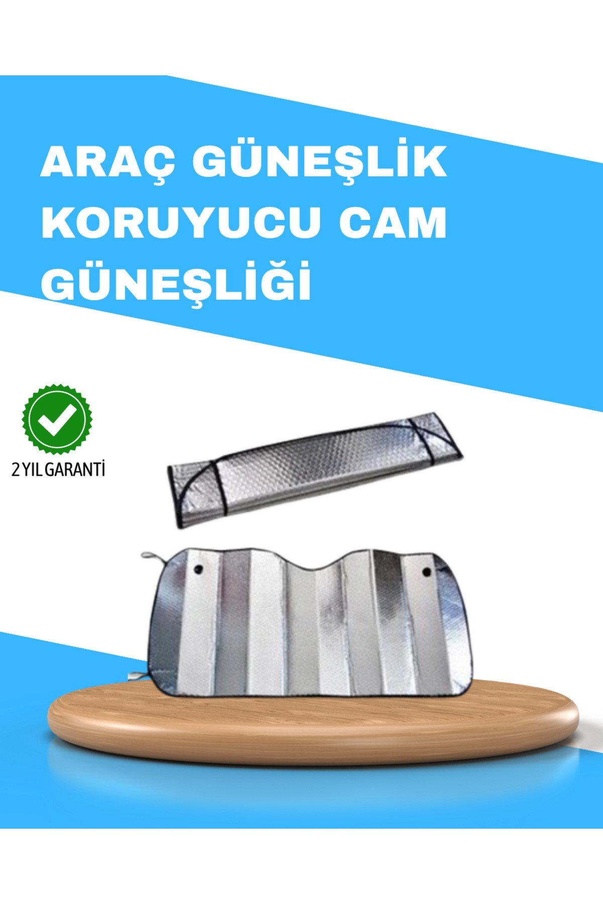 Katlanabilir Alüminyum Araç Güneşliği – UV Koruma ve Klima Tasarrufu Bir Arada