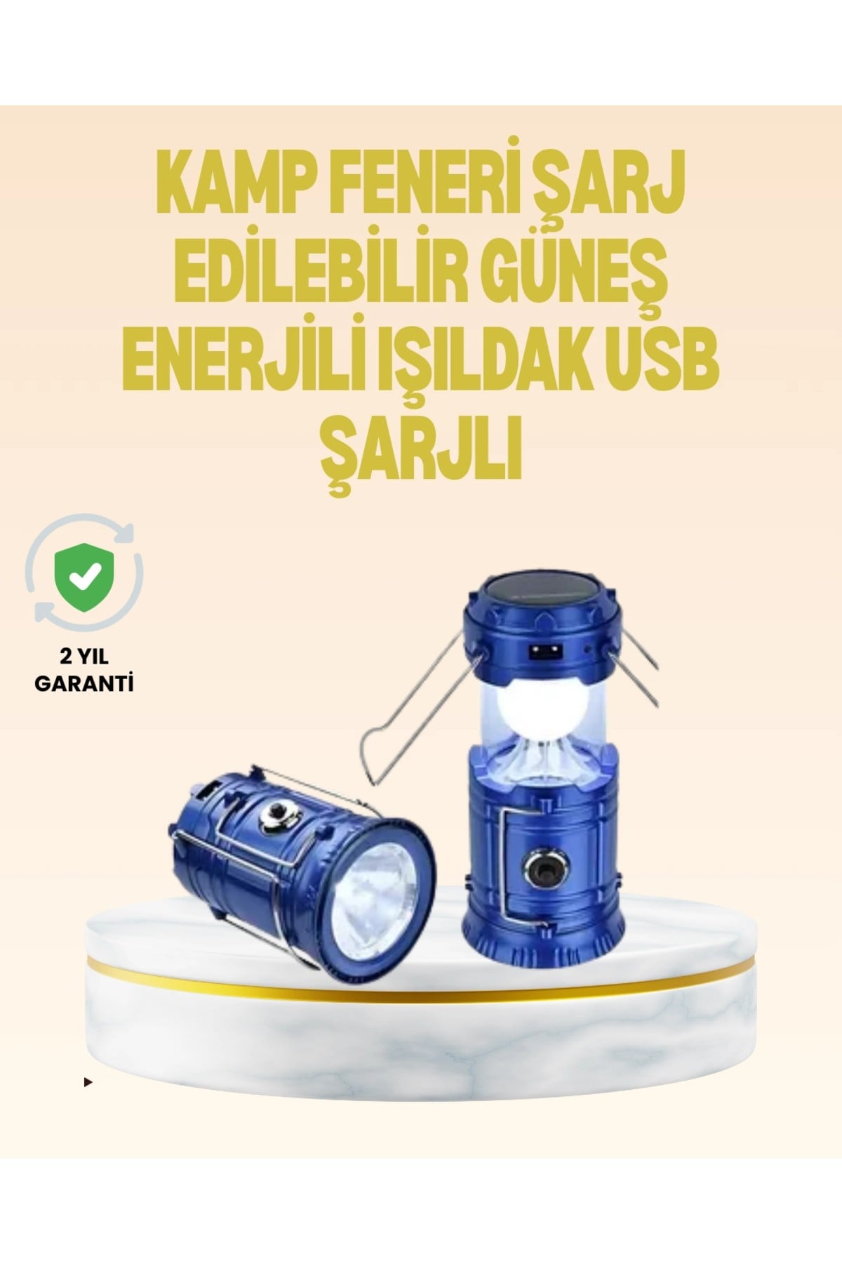 Katlanabilir USB Çıkışlı Kamp Feneri – Şarj Edilebilir, Dayanıklı ve Çok Fonksiyonlu