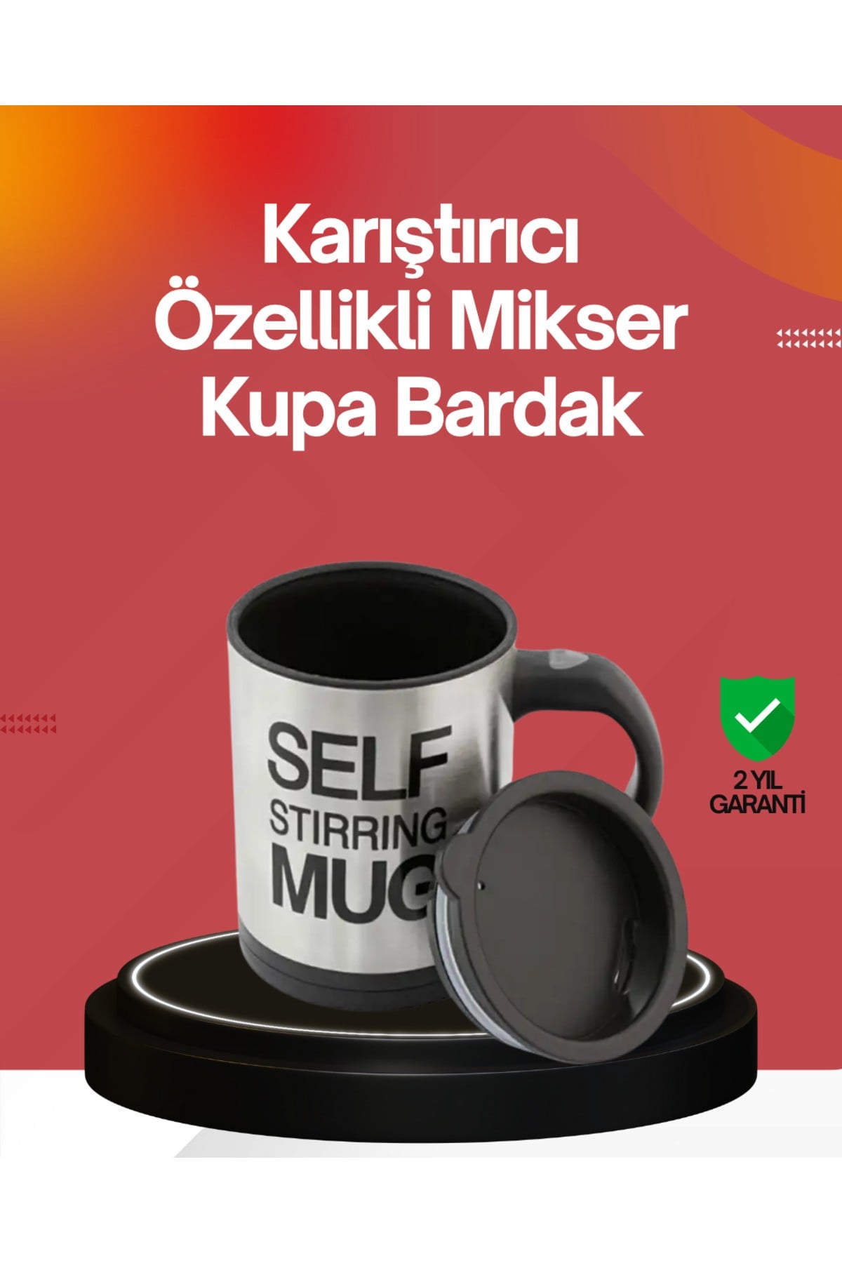 Kendi Kendini Karıştıran Termos Kupa | Güçlü Motor ve Çift Katmanlı Isı Koruma