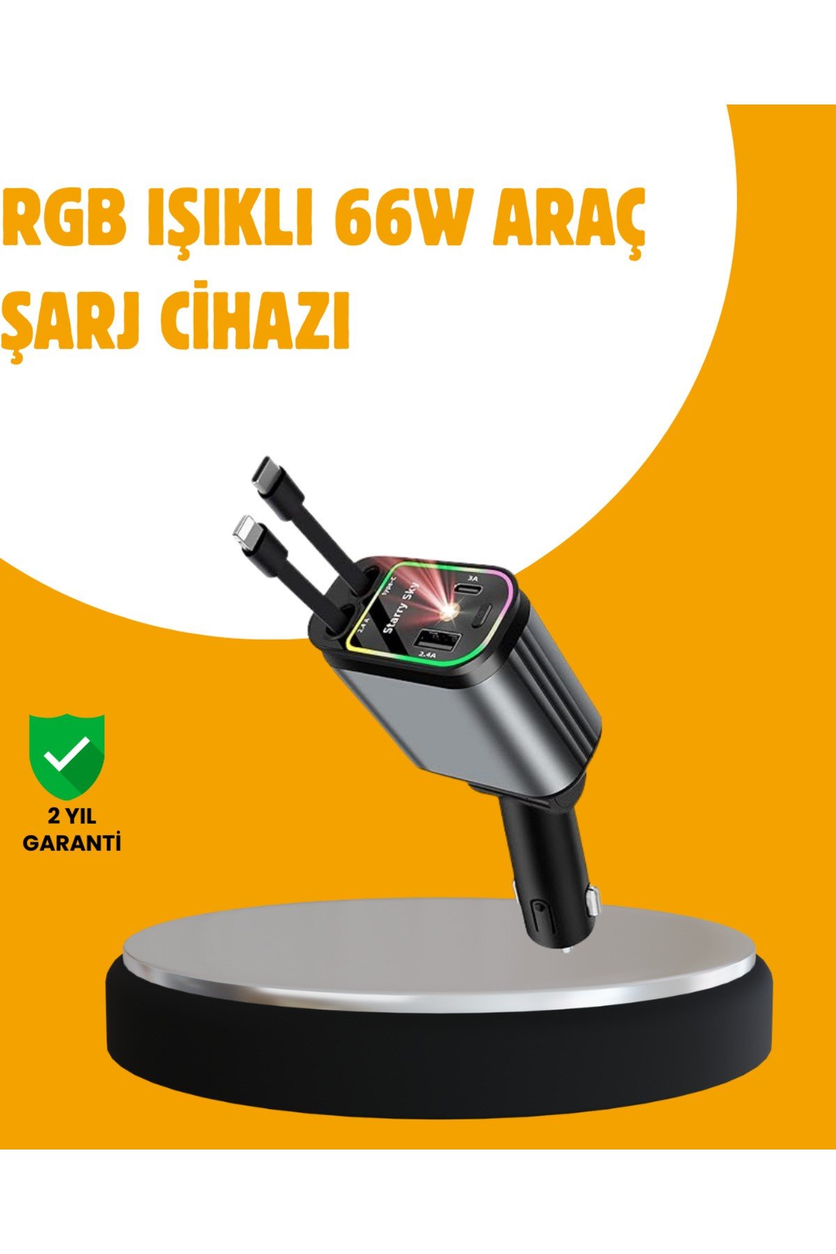 Kia, Seat, Mazda, Mitsubishi Araçlar için Çok Fonksiyonlu Araç Şarj Adaptörü