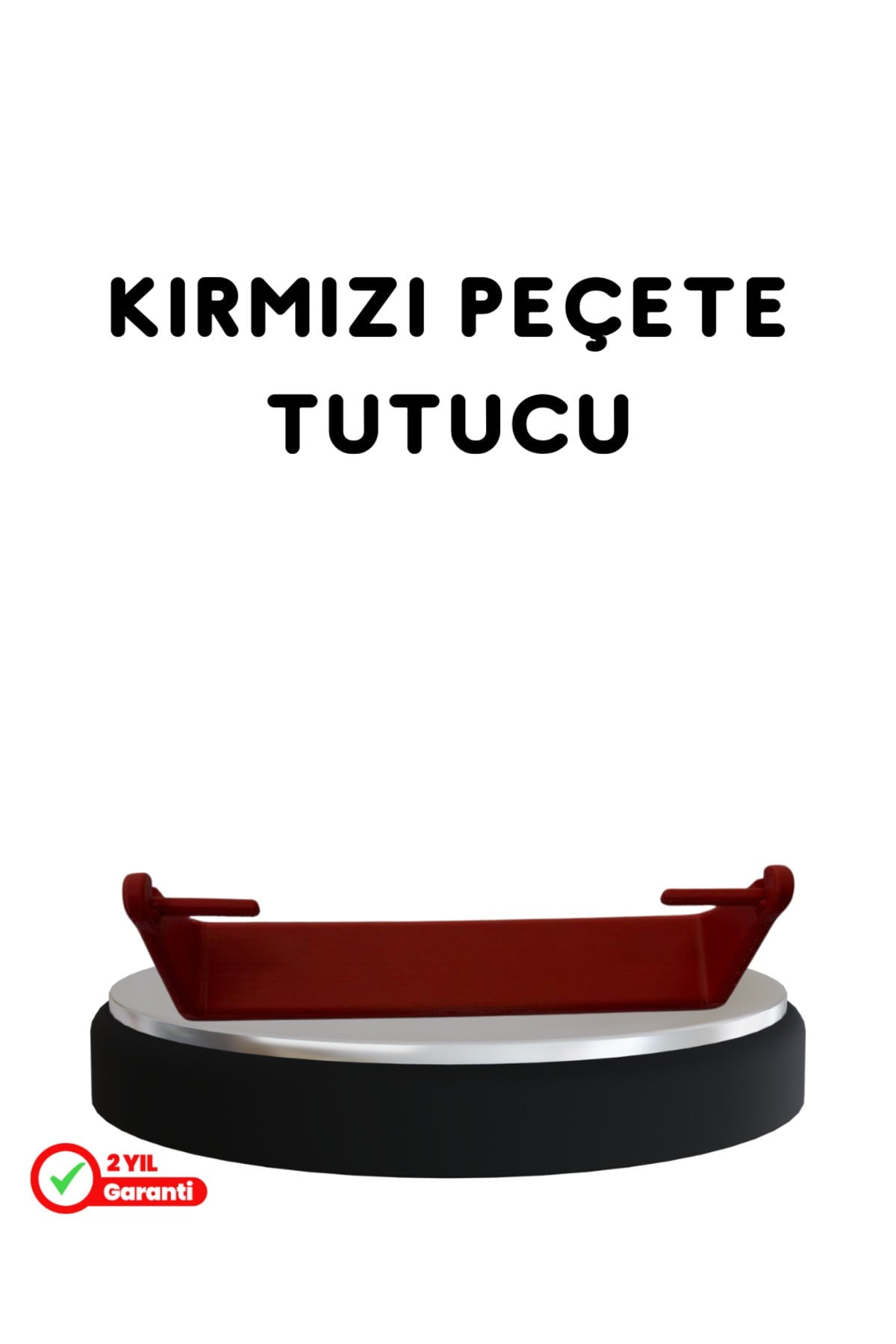 Kırmızı Peçete Tutucu Dayanıklı Duvar Tipi Kağıt Havlu Askısı