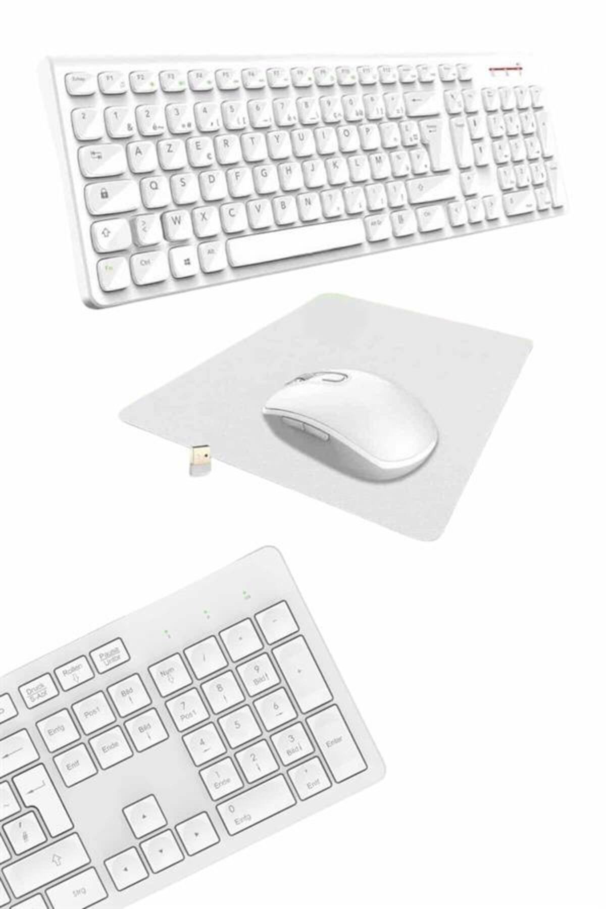 Klavye Mouse Seti Sessiz Kablosuz Türkçe TV PC Uyumlu
