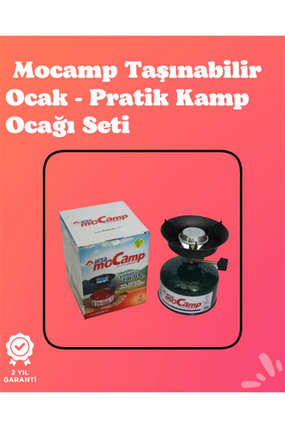 Kolay Ayarlanabilir Alevli ve Güvenli Metal Kamp Ocağı