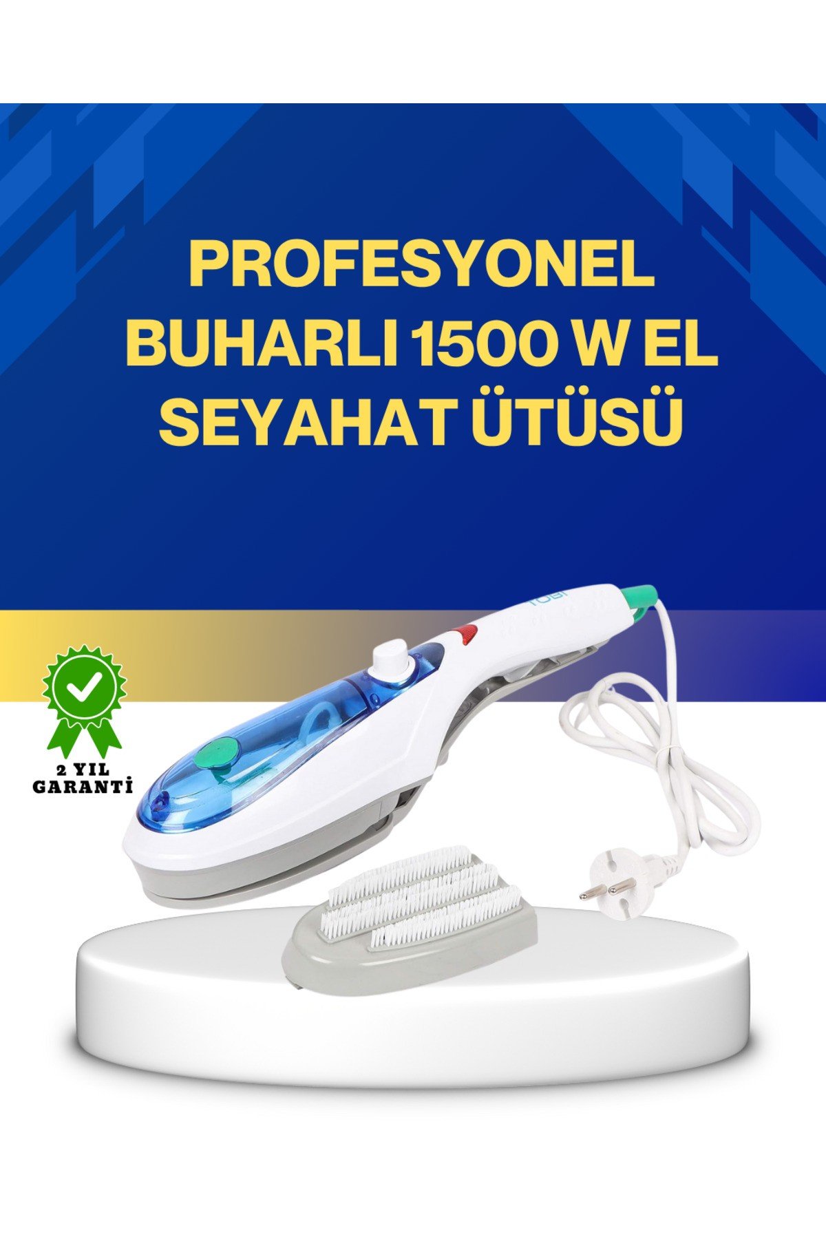 Kompakt Buharlı Ütü 1500W Uyumlu  Tüm Yüzeyler İçin Pratik ve Etkili