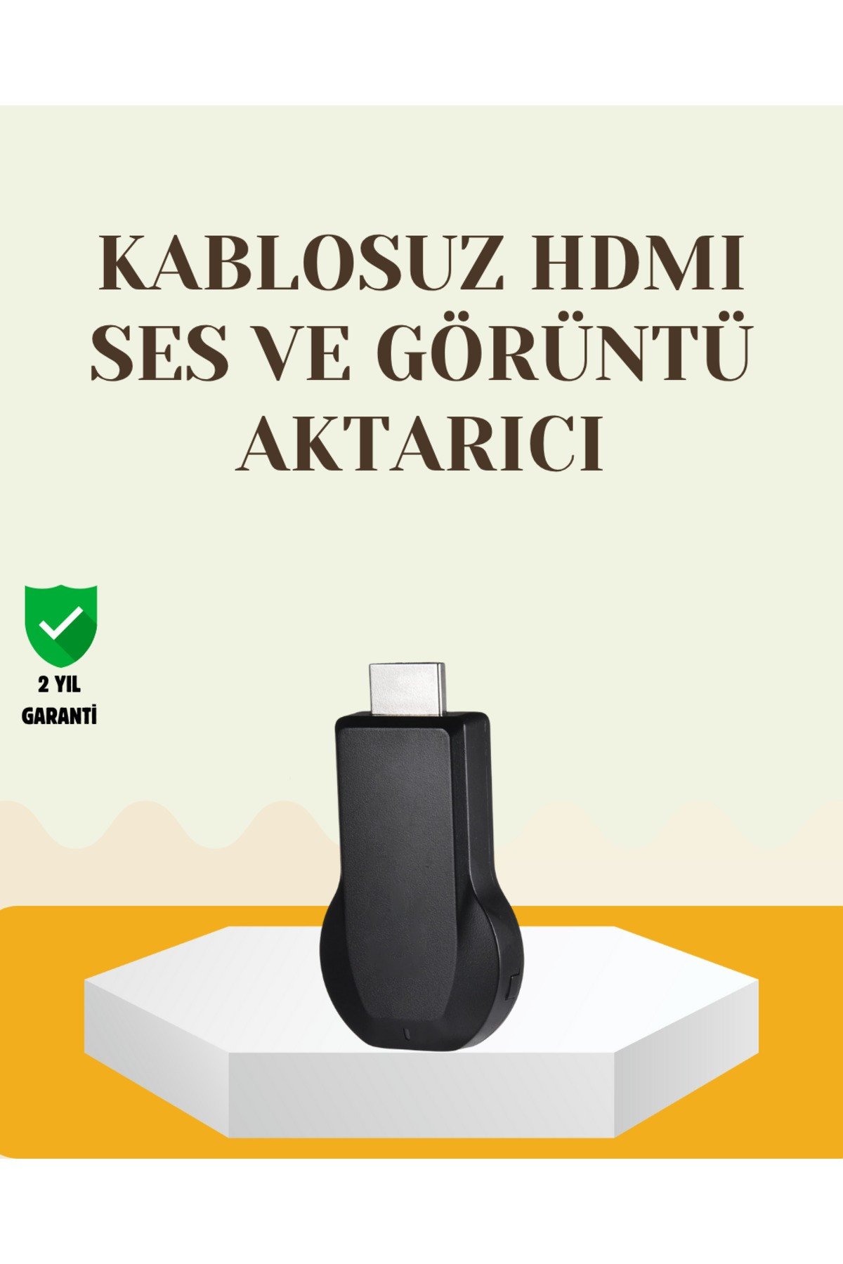 Kompakt HDMI Kablosuz Dongle – 1080p Görüntü ve Plug‑and‑Play Kurulum