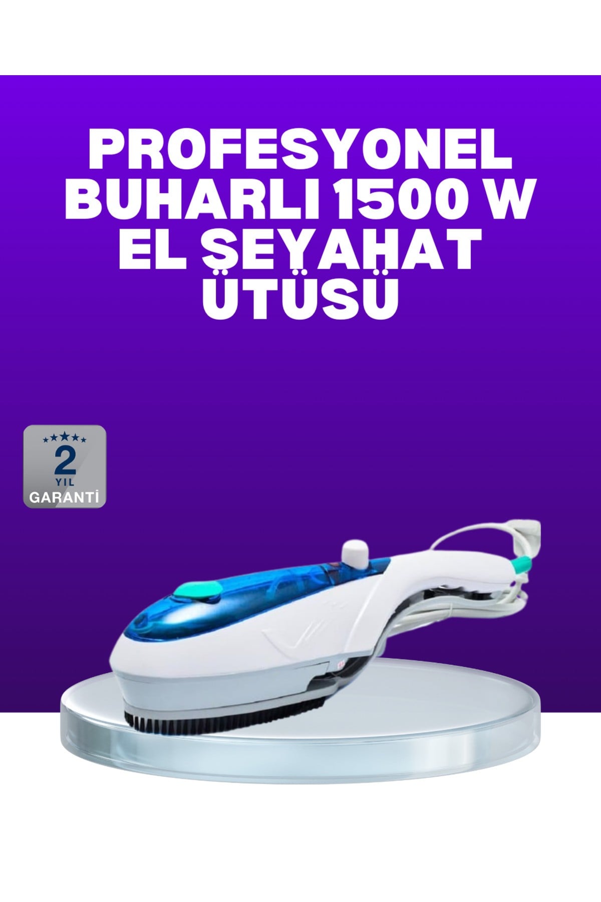 Kompakt Seyahat Tipi Buharlı Ütü Pratik Kırışıklık Açıcı