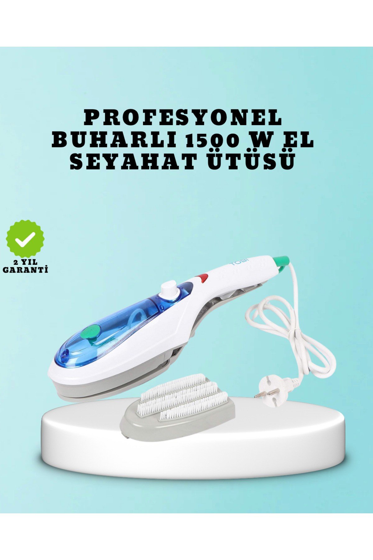 Kompakt Seyahat Ütüsü 1500W | Koku Giderici Buhar Fonksiyonlu
