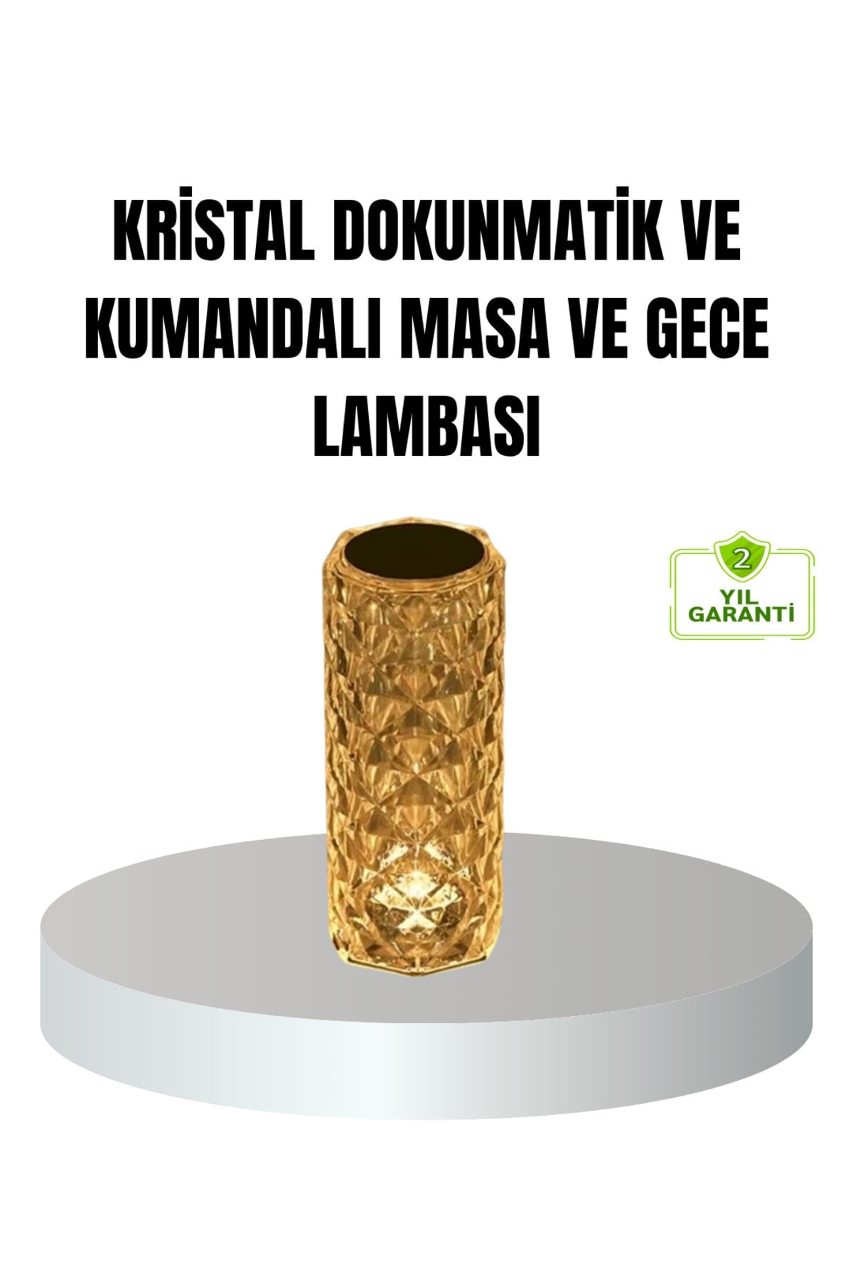 Kristal RGB LED’li Kumandalı Masa ve Gece Lambası – Renkli Işık Modlarıyla Şık Dekoratif