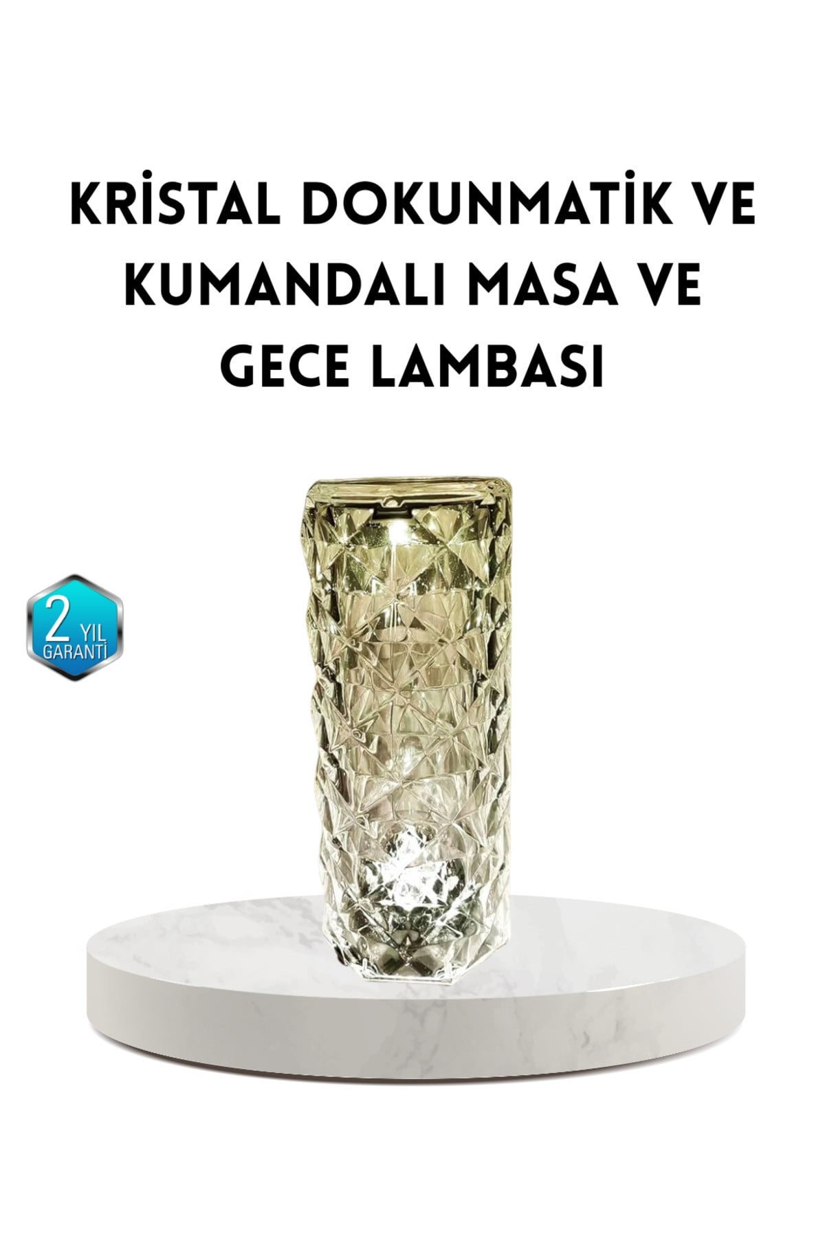 Kristal RGB LED Masa Lambası – Renkli Kumandalı Işık, Dekoratif ve Enerji Tasarruflu