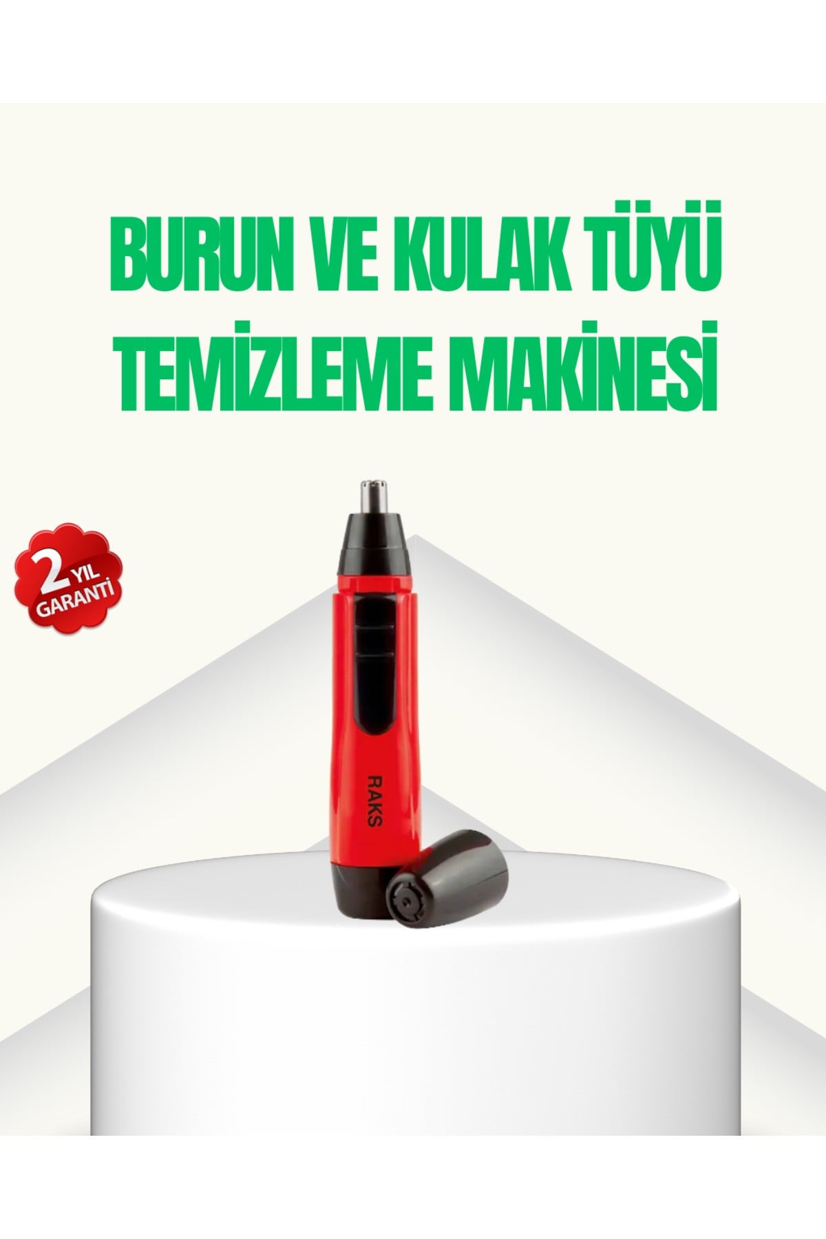 Kulak Burun Tüy Temizleme Makinası Pilli Kırmızı Ergonomik