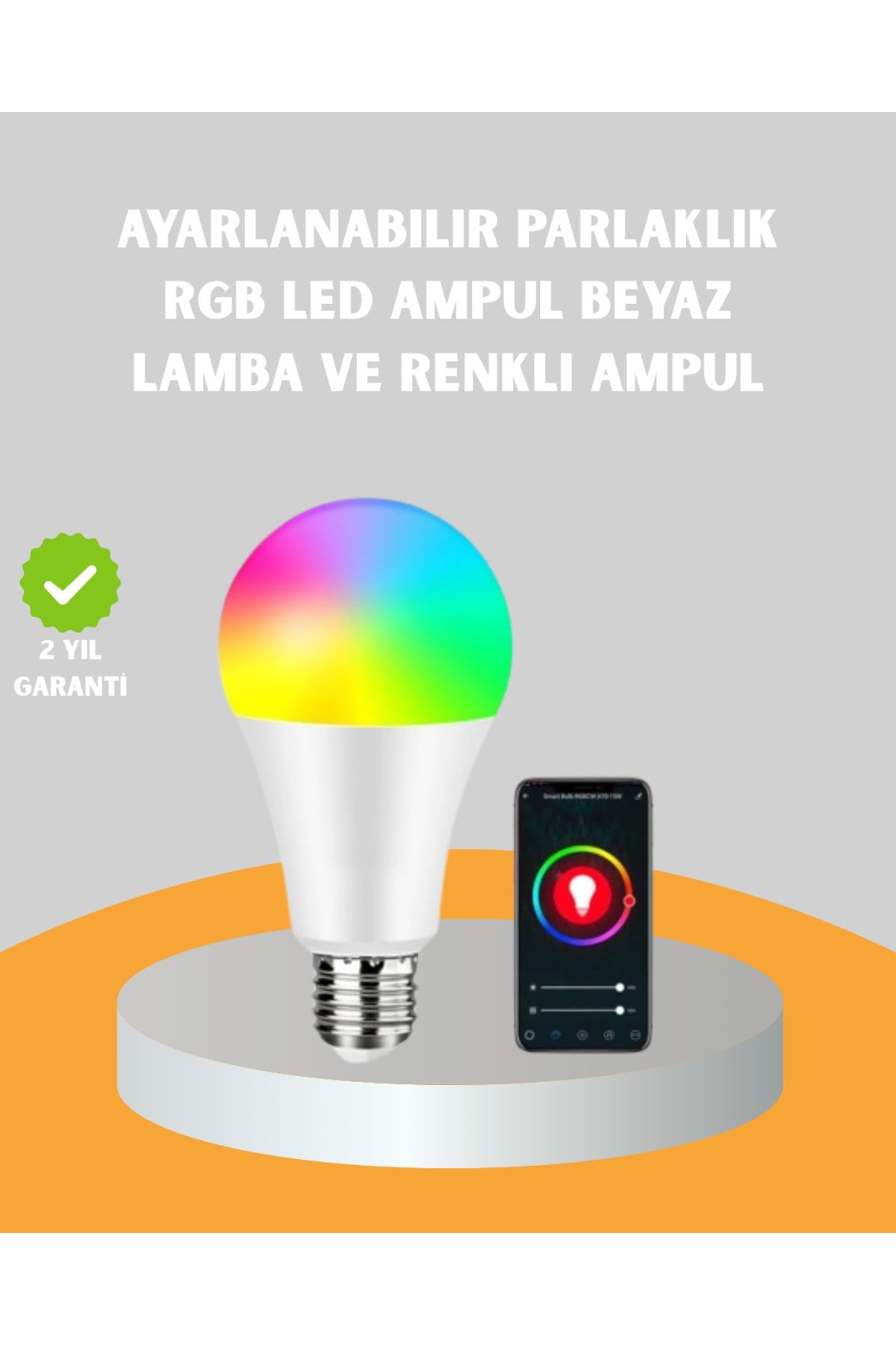 Kumanda Destekli Çok Renkli Akıllı LED Ampul