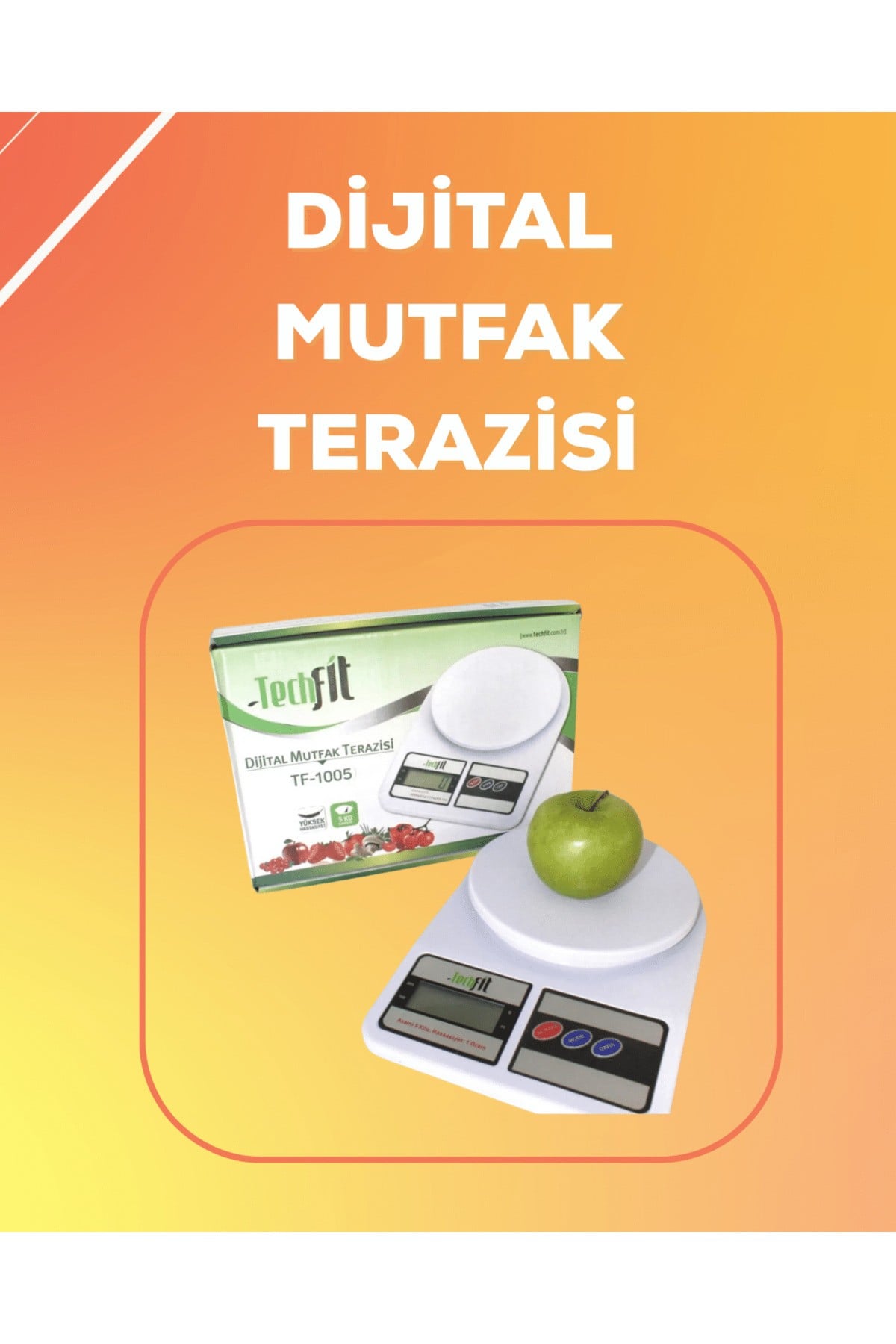 LCD Ekranlı Yüksek Hassasiyetli Dijital Mutfak Terazisi