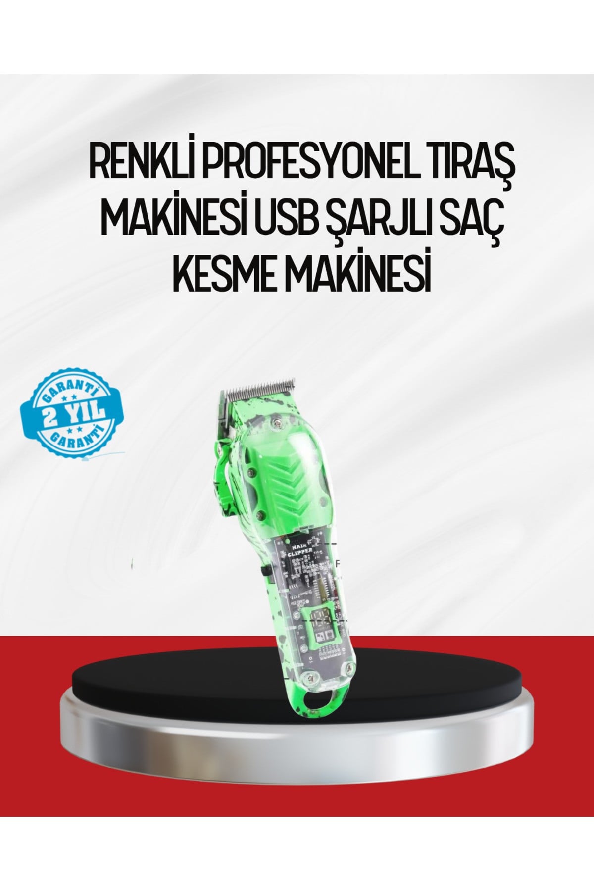 LED Ekranlı Profesyonel Erkek Tıraş Makinesi