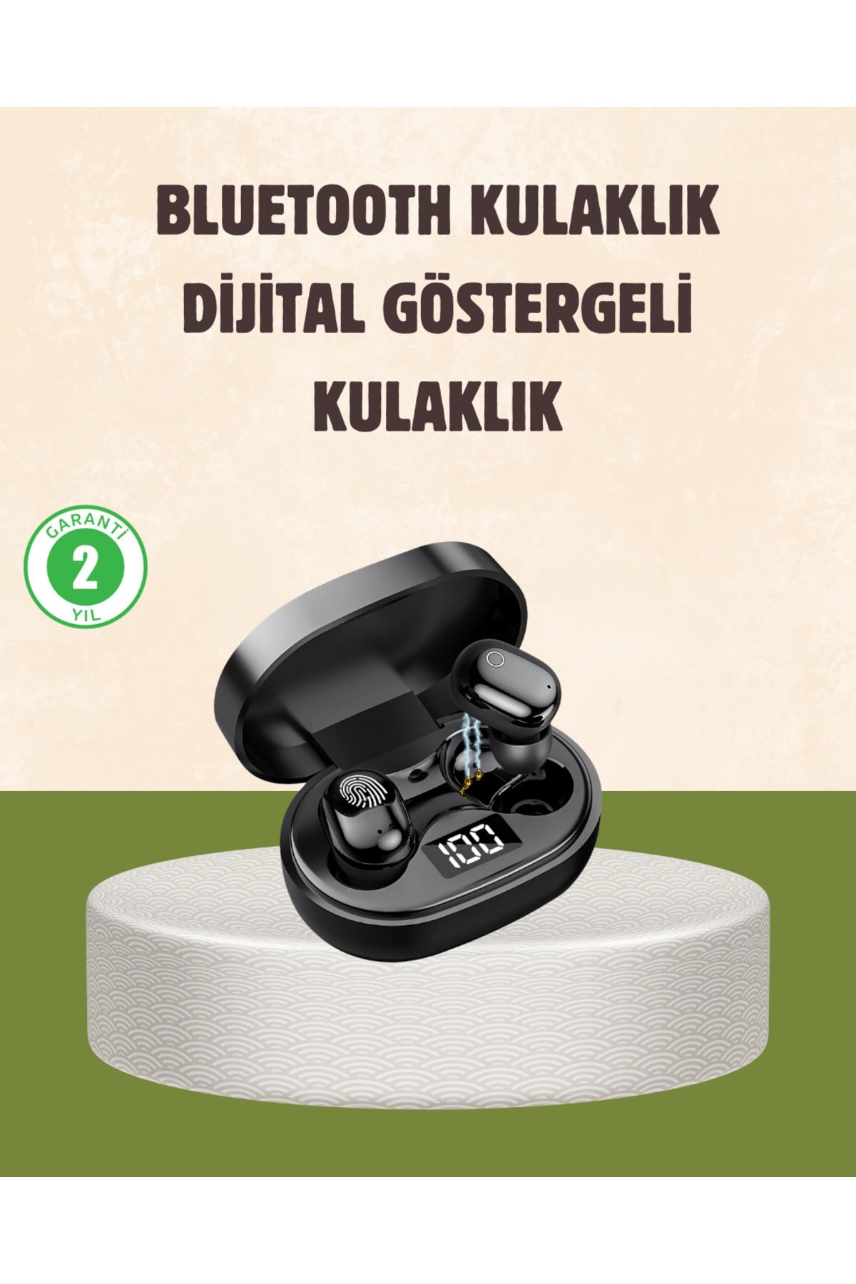 LED Ekranlı Şarjlı Kablosuz Kulak İçi Kulaklık