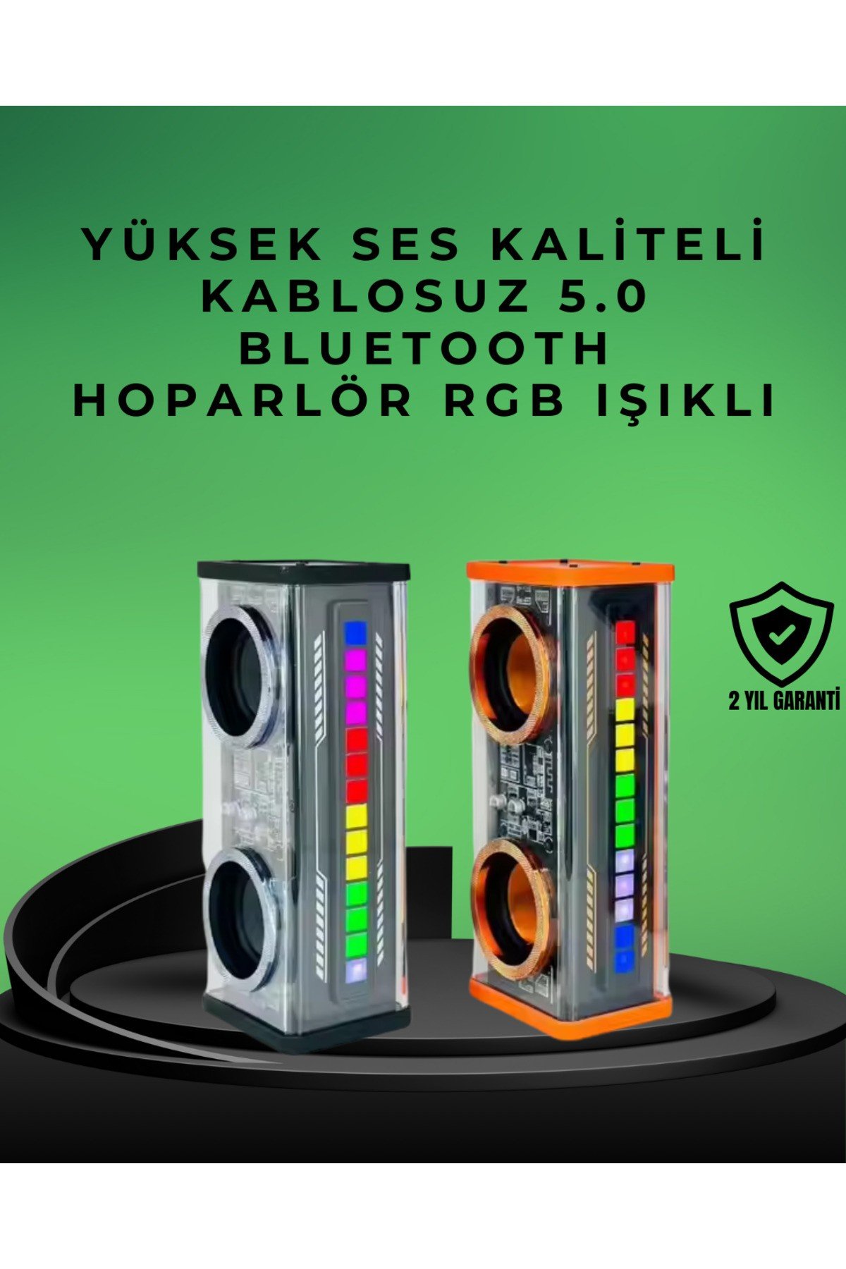 LED Işık Efektli Taşınabilir Bluetooth Hoparlör