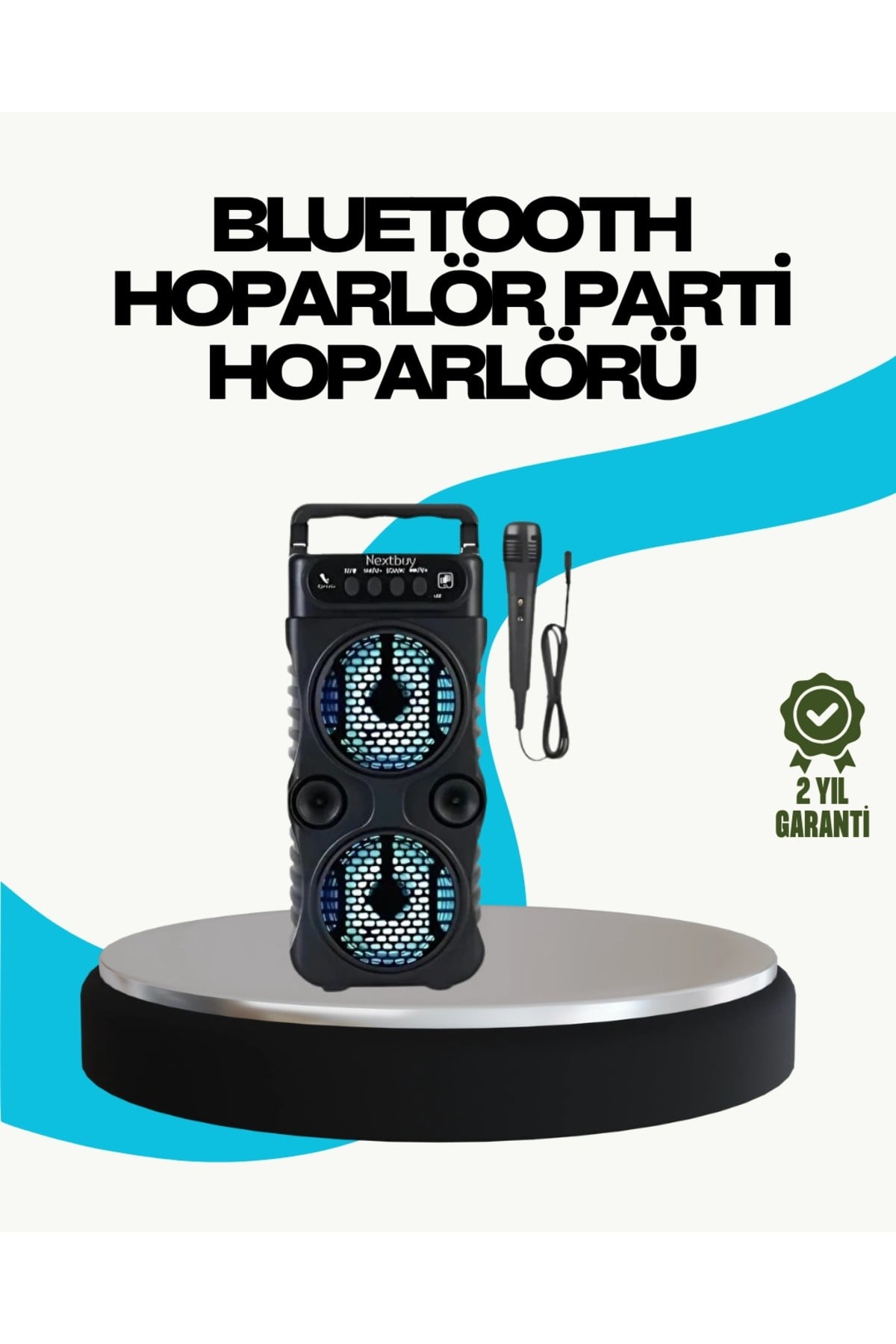 LED Işıklı Kablosuz Hoparlör – Bluetooth, FM Radyolu, Taşınabilir Şarjlı
