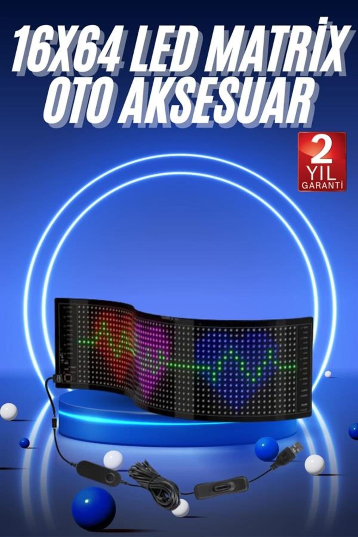 LED Matrix Panel RGB Ekran Kumandalı 16X64 Araç Camına Uygun