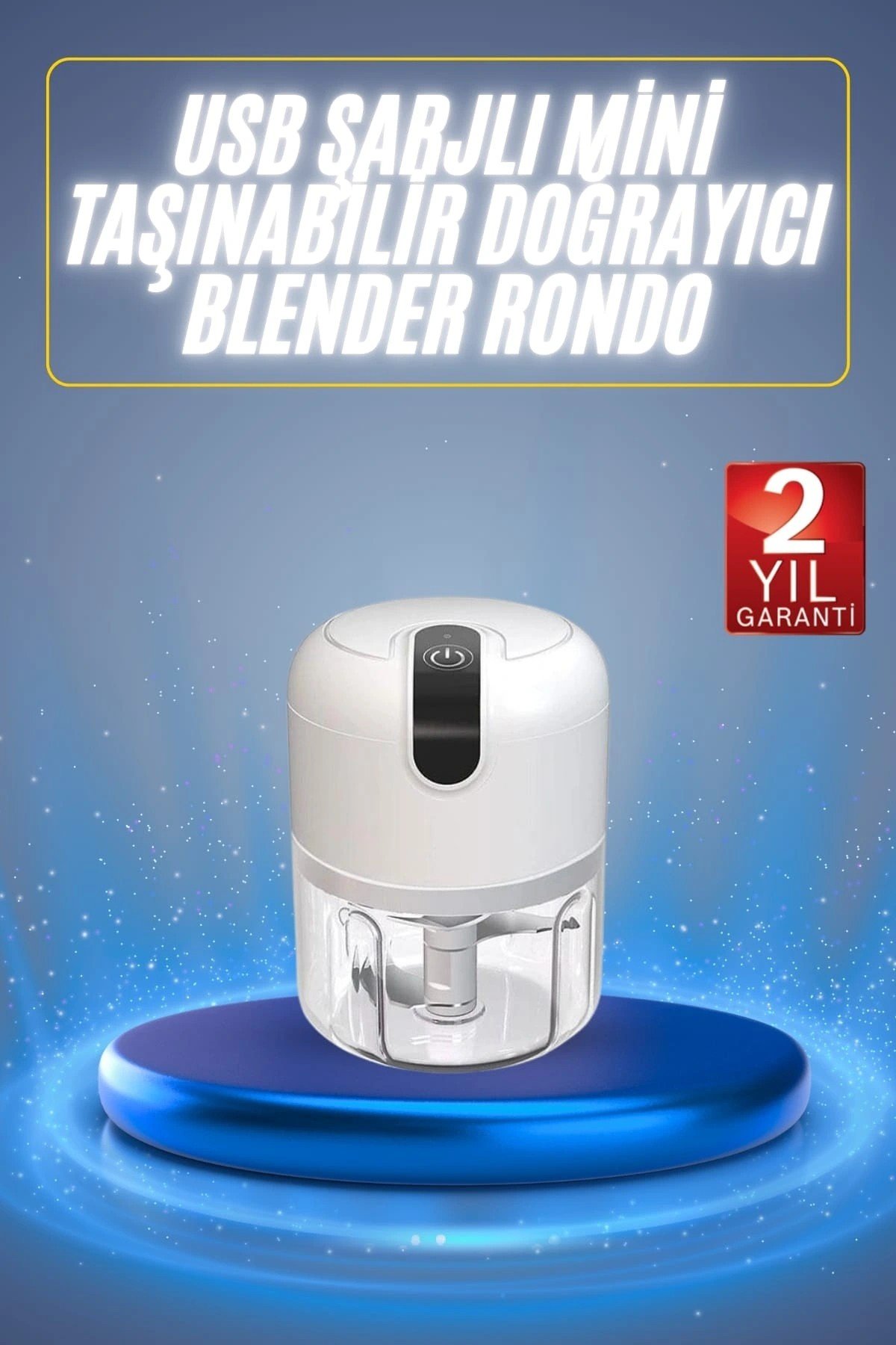 LitaeTrend Mini El Rondosu Şarjlı Doğrayıcı Taşınabilir Rondo Blender 250 ML