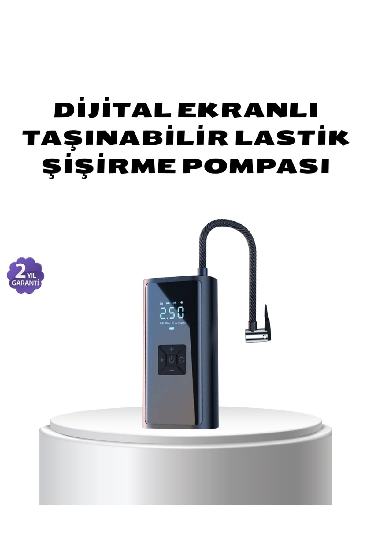 LVSQVR Kablosuz Dijital Lastik Şişirme Pompası LED (205316) Işıklı 80W