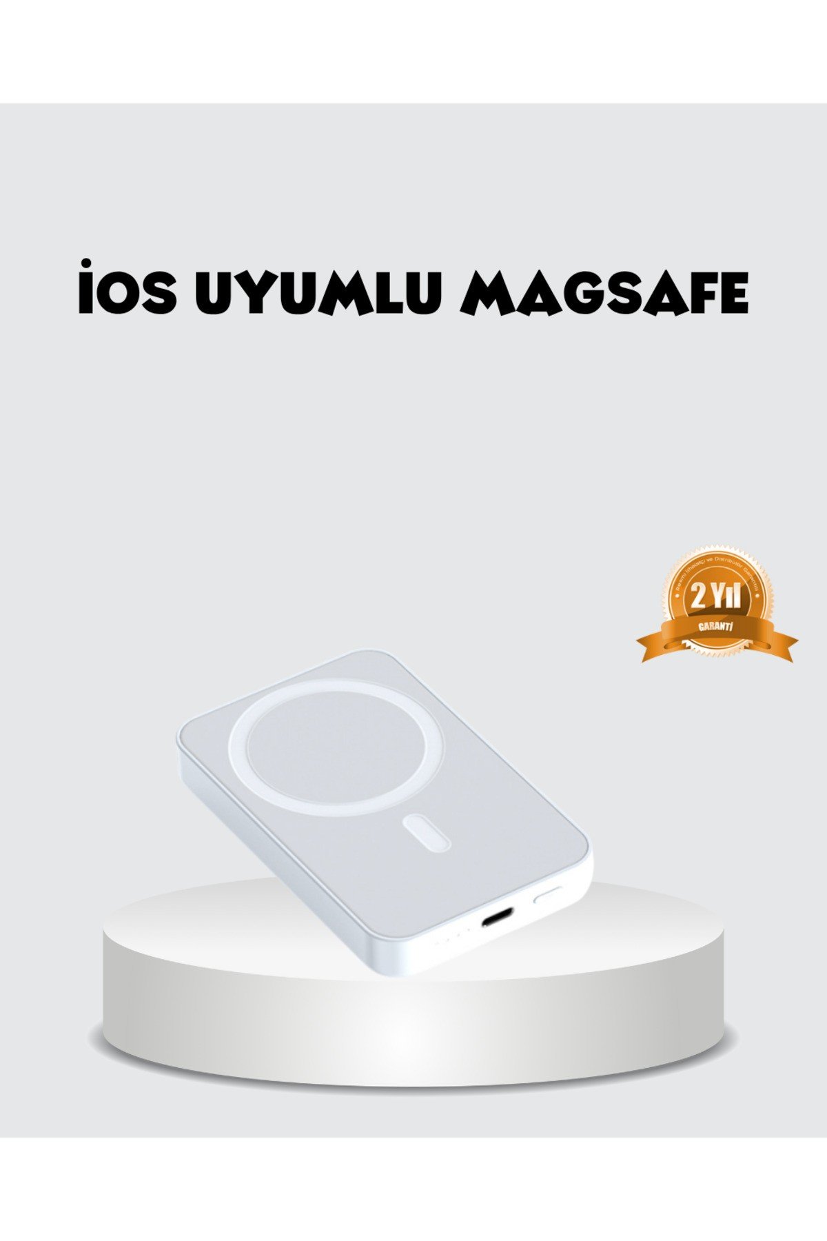 MagSafe Uyumlu Kablosuz Batarya – 27W Hızlı Şarj Destekli Kompakt Güç Bankası