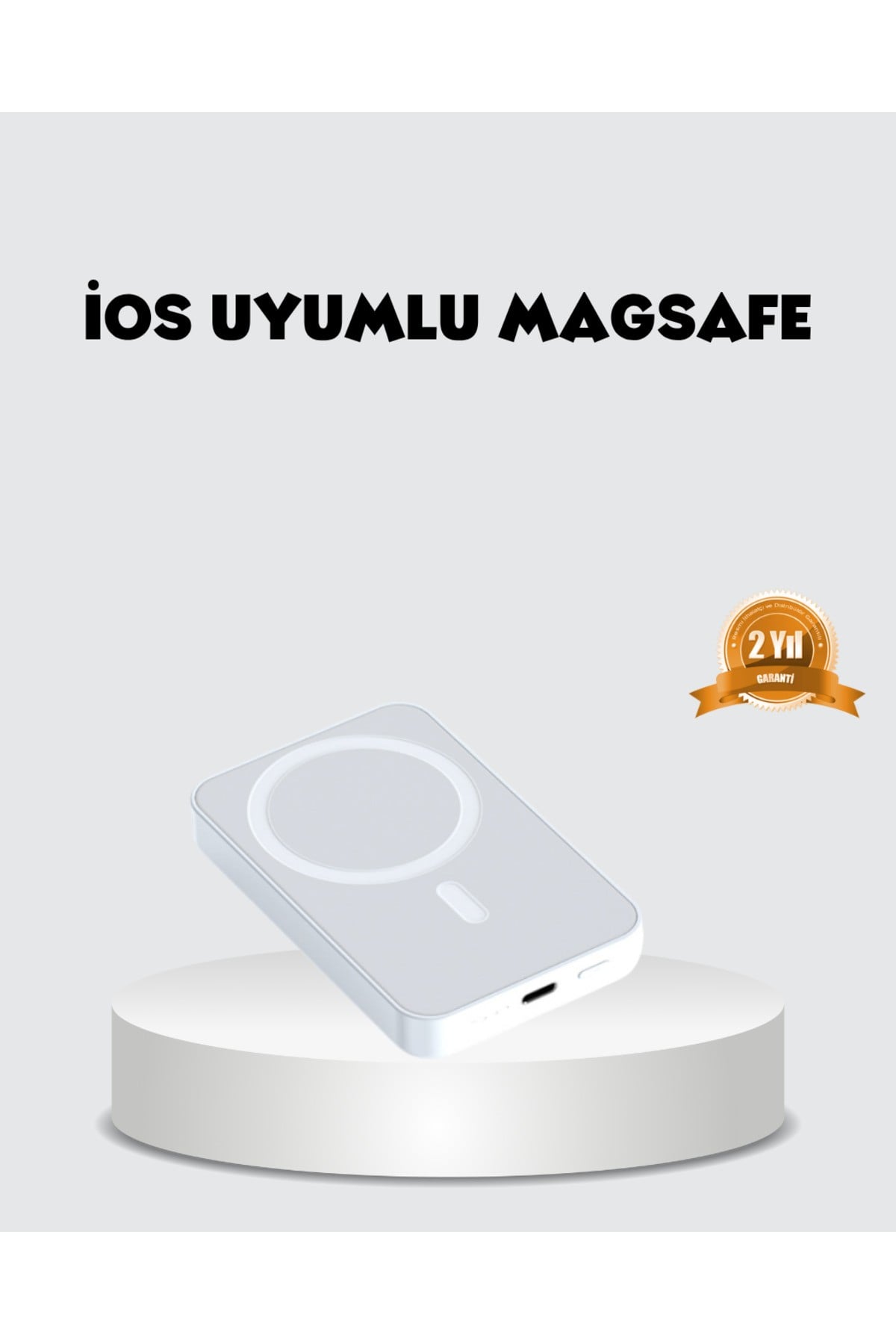 MagSafe Uyumlu Kablosuz Batarya – 27W Hızlı Şarj Destekli Kompakt Güç Bankası