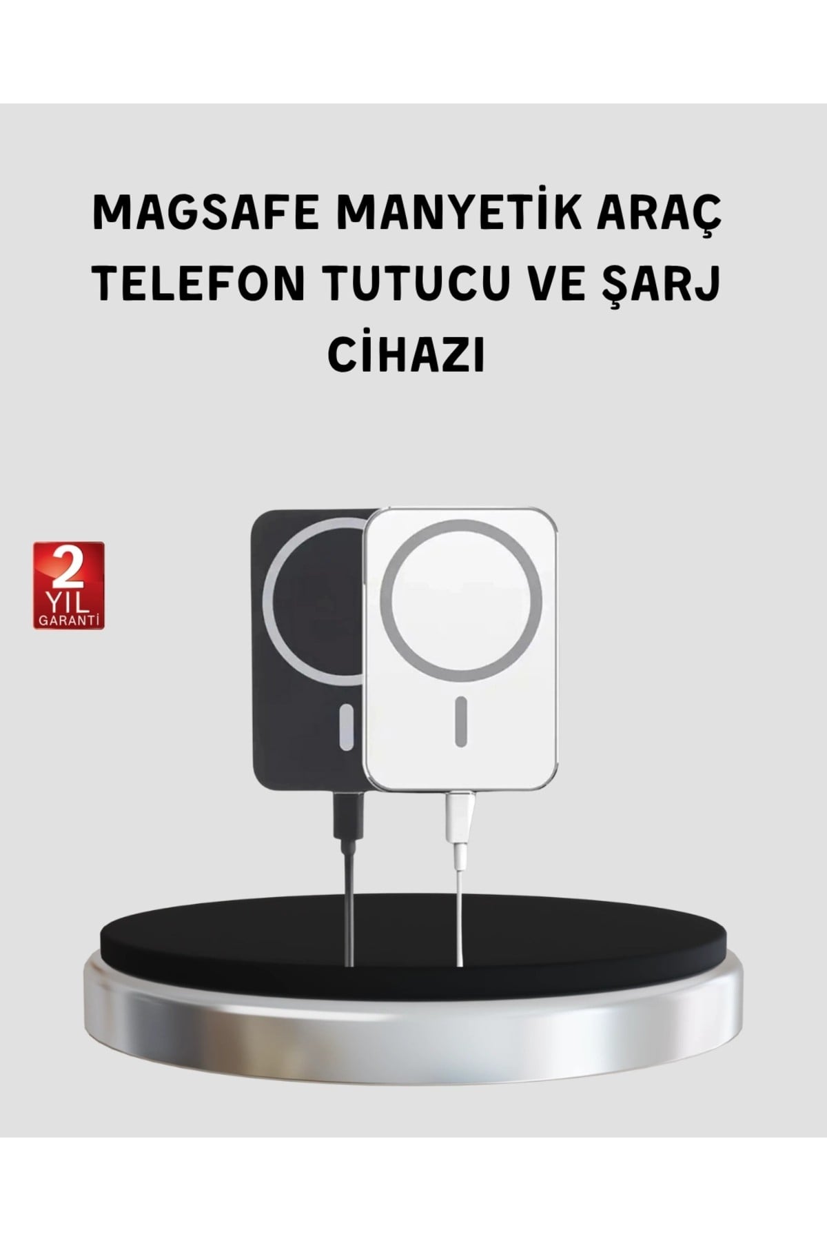 MagSafe Uyumlu Kablosuz Powerbank – Güçlü Mıknatıs, Hızlı Şarj, Kompakt Tasarım