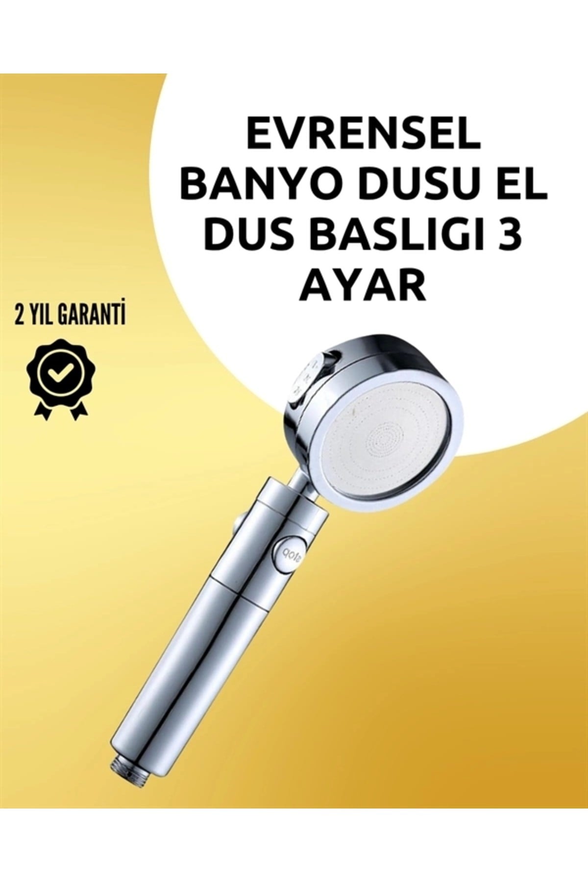 Masaj ve Yağmur Modlu Çok İşlevli Paslanmaz Çelik Duş Başlığı