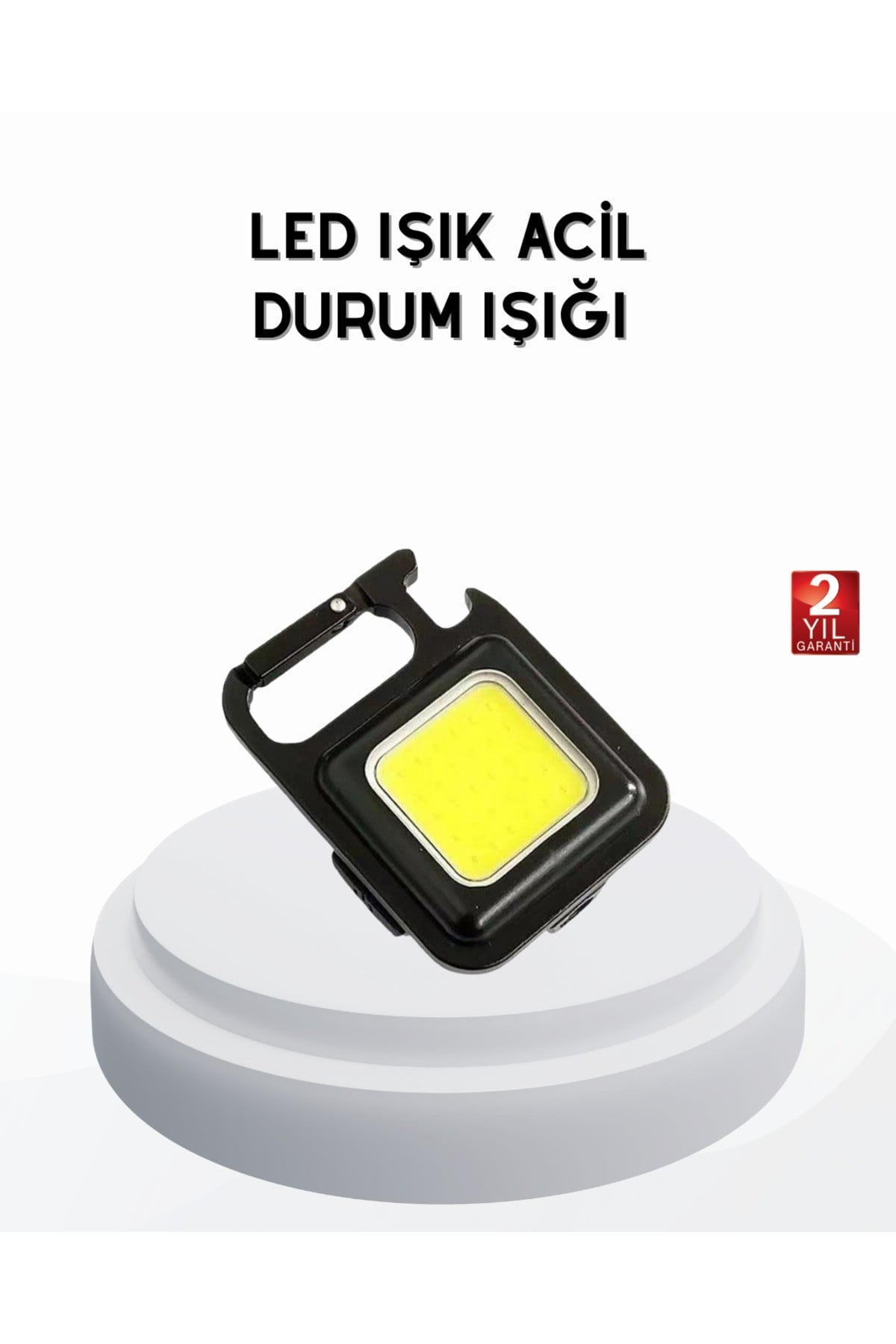 Mini 800 Lümen LED El Feneri – USB Şarjlı, 3 Kademeli Işık, Şişe Açacaklı Taşınabilir T