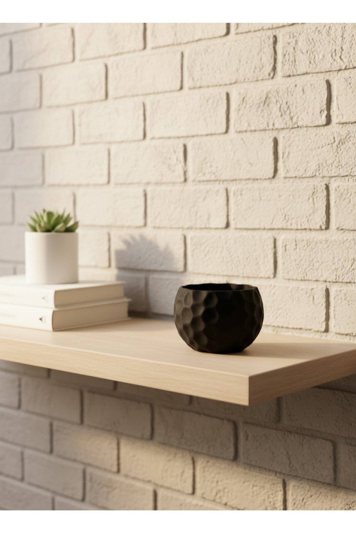 Mini Siyah Dekoratif Saksı 5 cm Modern Masaüstü Bitki Saksısı