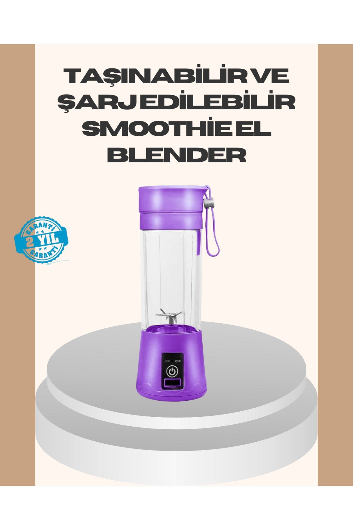 Mini Taşınabilir Blender 380ml USB Şarjlı Detoks Smoothie Hazırlayıcı