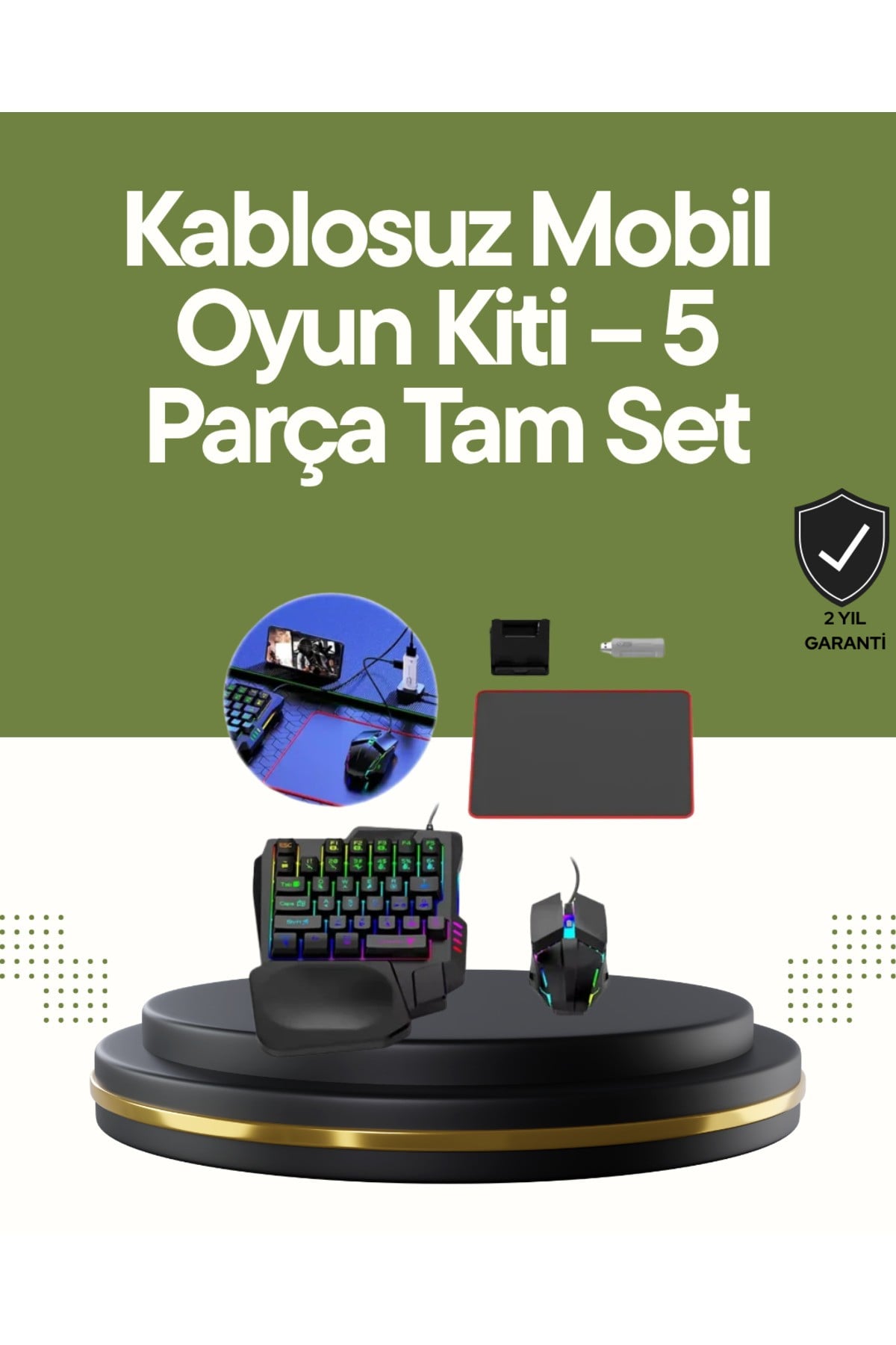 Mobilde Konsol Deneyimi – 5in1 Bluetooth Oyun Seti (Android Uyumlu)
