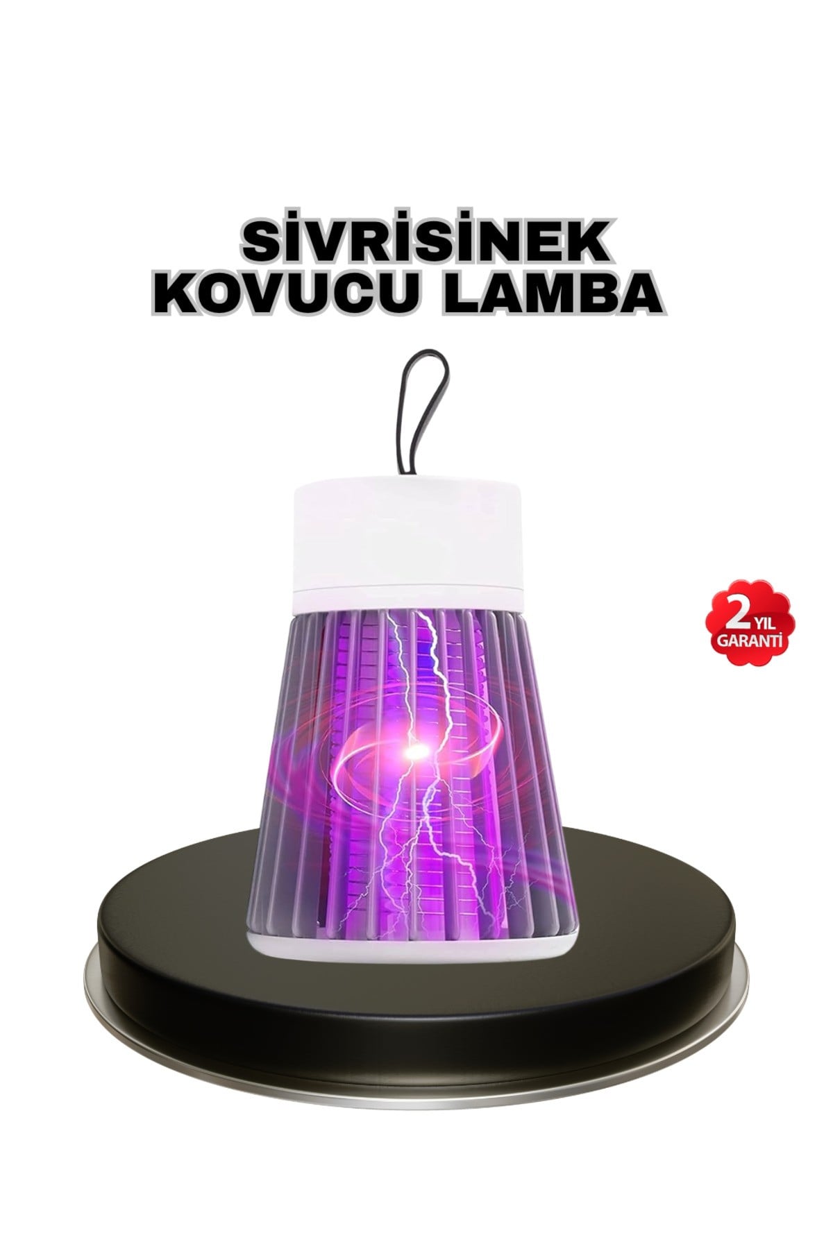 Mor Işıklı Şarjlı Böcek Öldürücü Lamba – Ev, Balkon ve Kamp Kullanımına Uygun