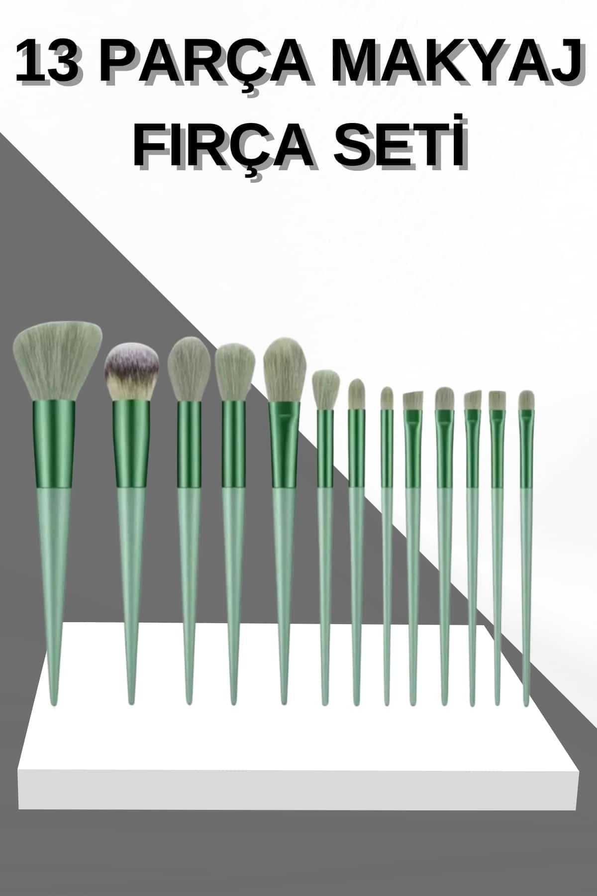 MTXDPN 13 Parça Makyaj Fırça Seti Far Fırçası Allık Fırçası (192101) Yumuşak Uçlu
