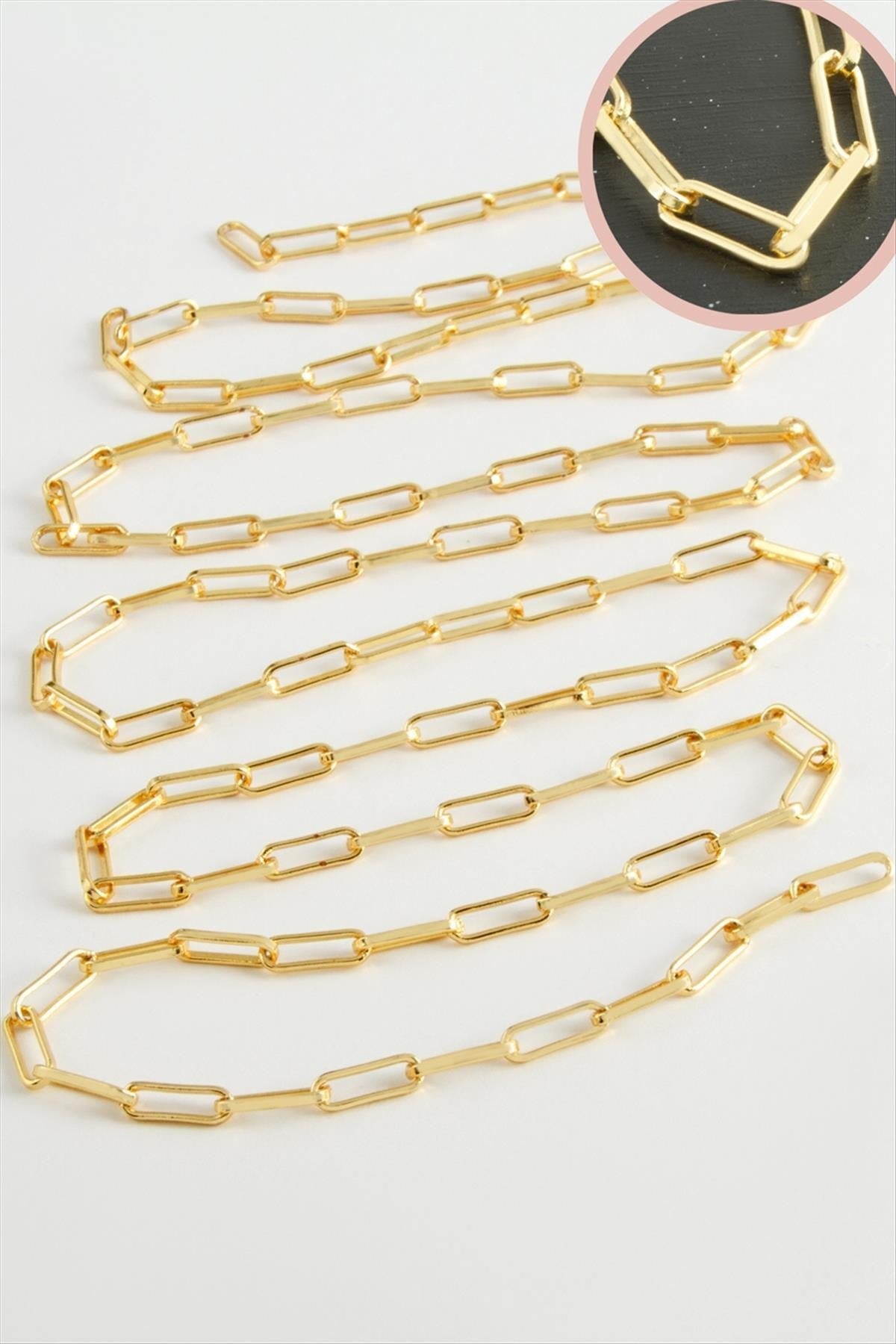 MTXDPN 4 mm Dikdörtten Zincir (162224) 1 metre-Sarı