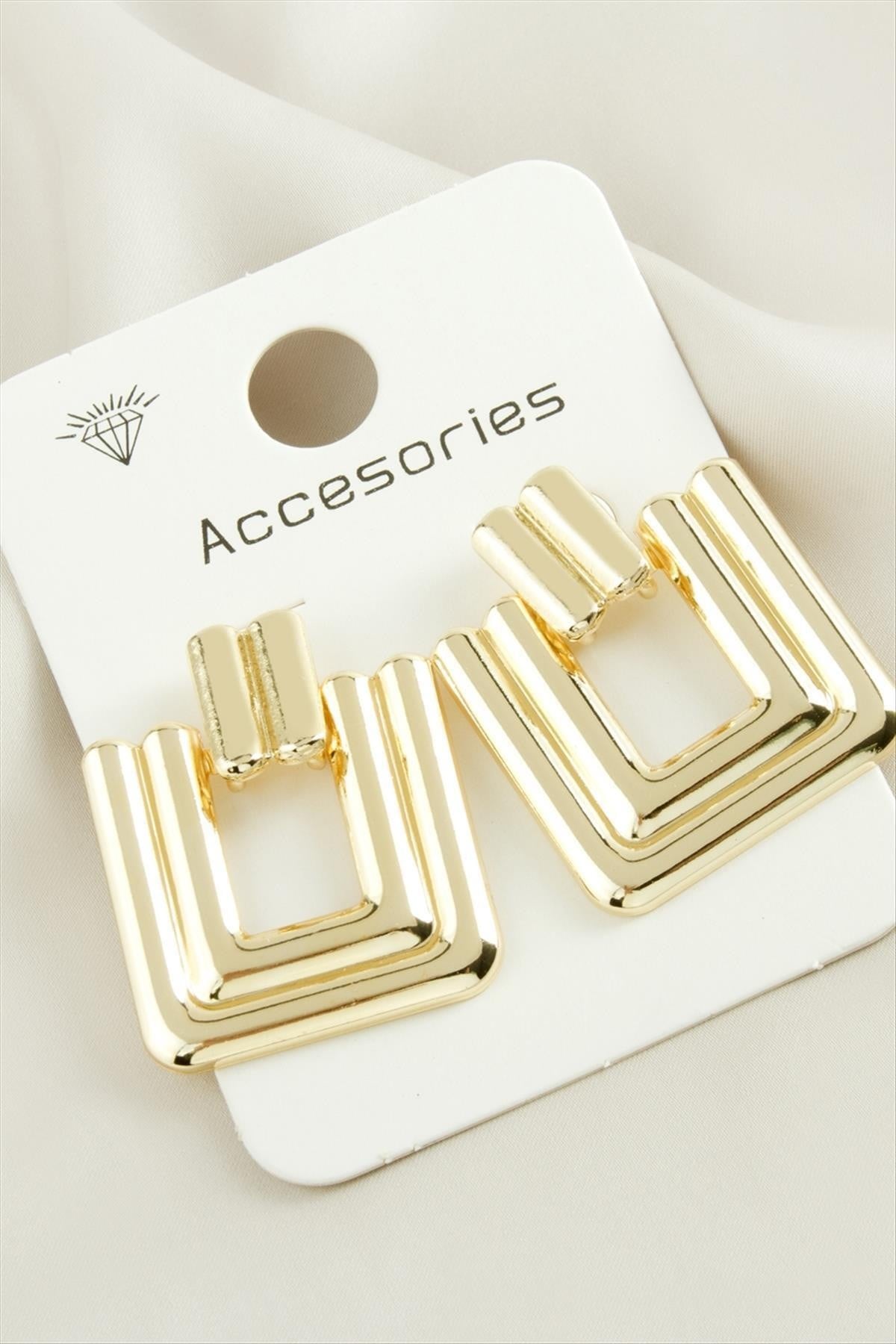 MTXDPN KareTrend (170526) Metal Küpe-Sarı