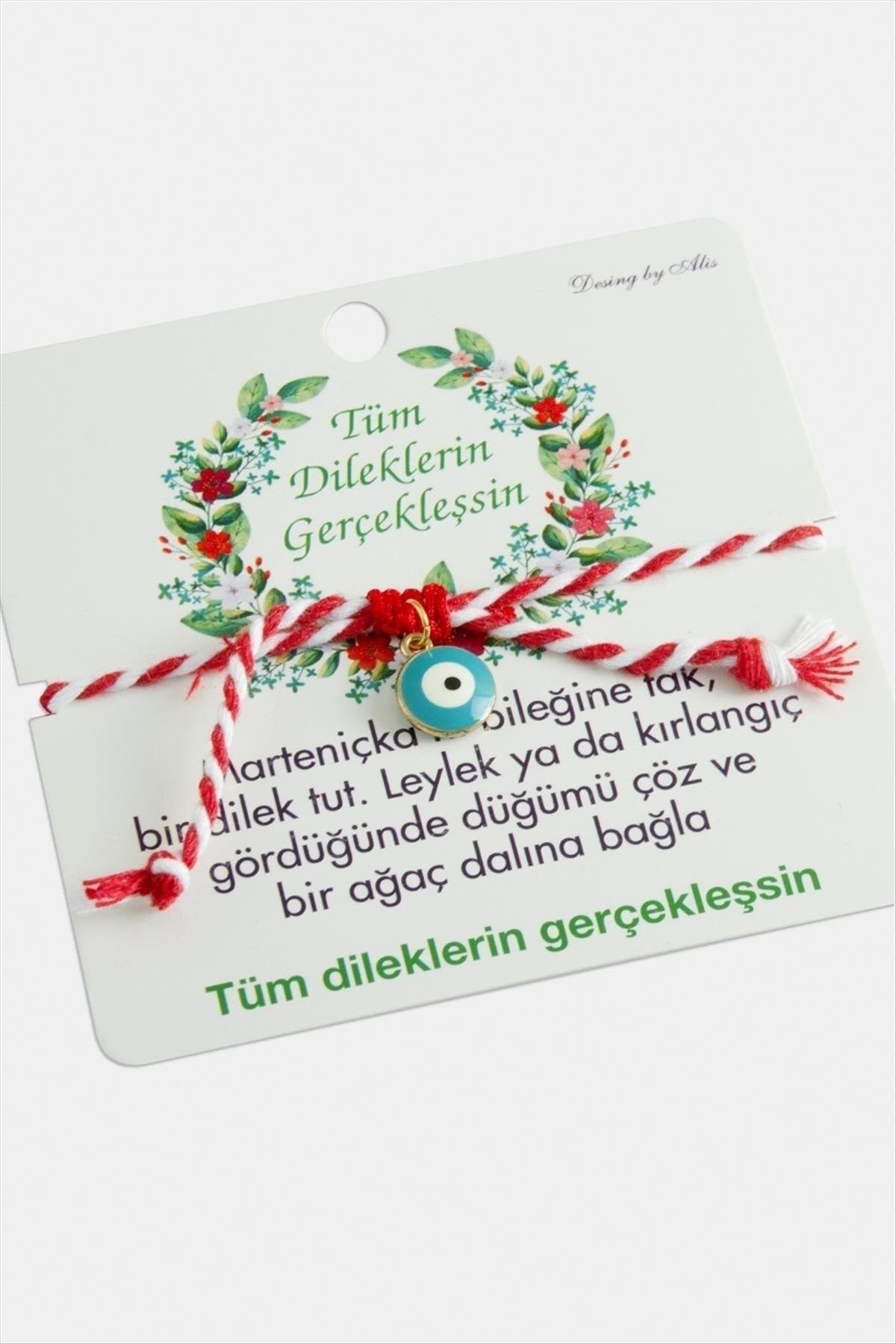 MTXDPN Nazar Marteniçka Makrome (152722) İp Bileklik-Kırmızı